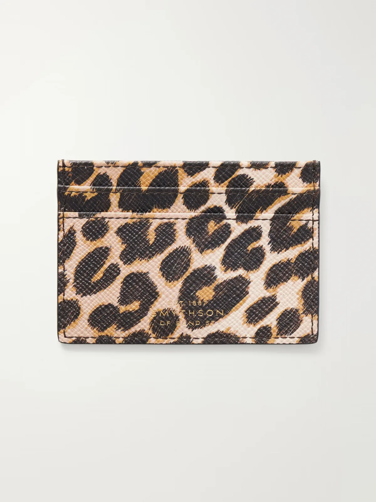 Panama Leopard-Printed Leather Cardholder by Smythson
