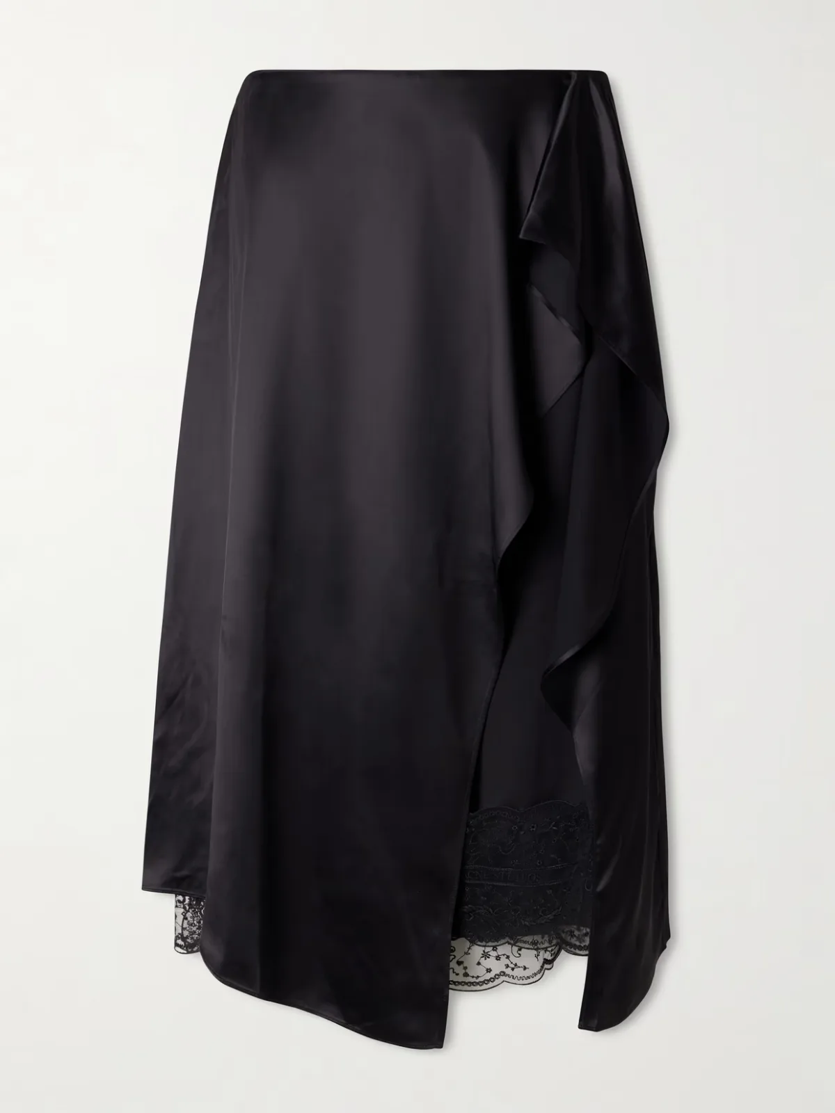 Ruffled Satin Midi Skirt by Acne Studios