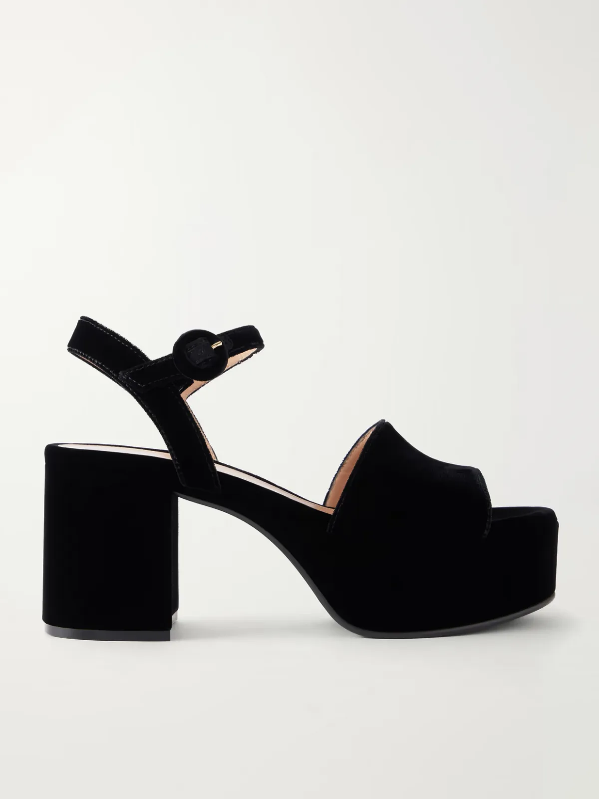 Carol Velvet Platform Open-Toed Sandal