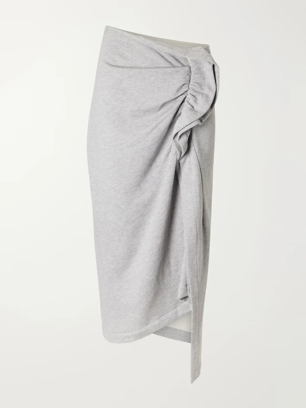 Draped Cotton-Jersey Midi Skirt by Dries Van Noten