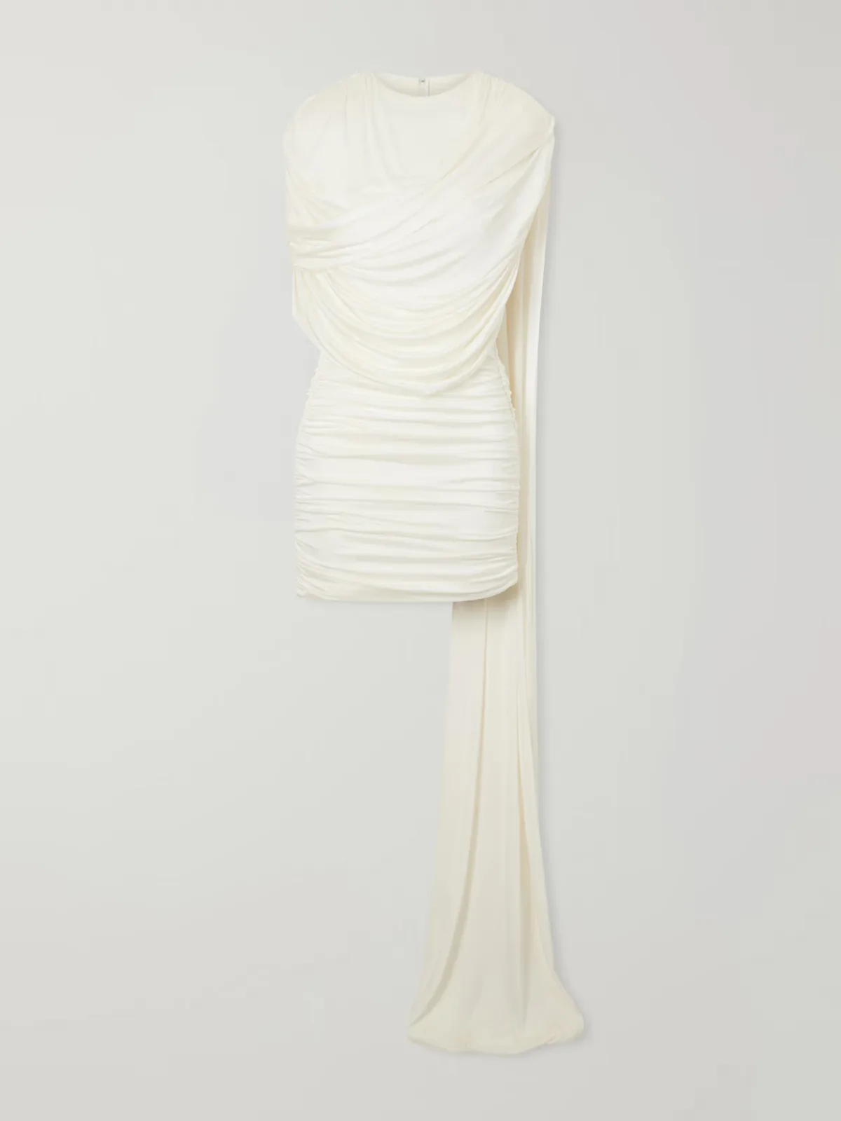 Khara Gathered Satin-Jersey Mini Dress by Ilkyaz Ozel