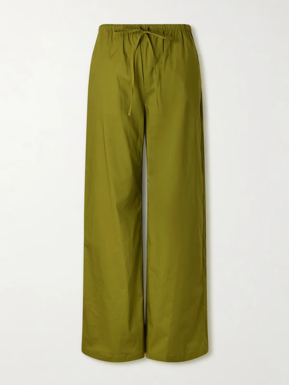 Mateo Stretch-Cotton Wide-Leg Pants by STAUD