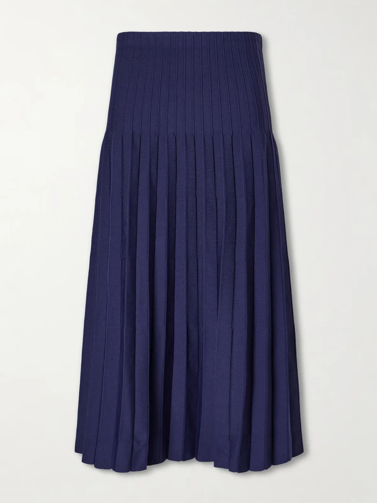 Lena Pleated Knitted Midi Skirt by STAUD