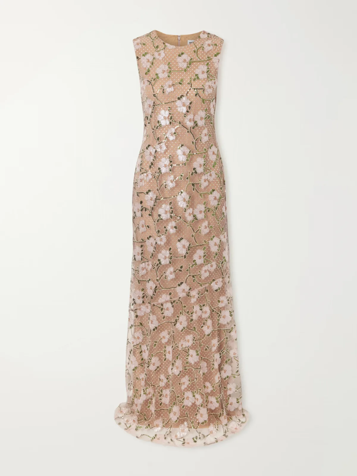 Sequin-Embellished Mesh Maxi Dress by Self-Portrait