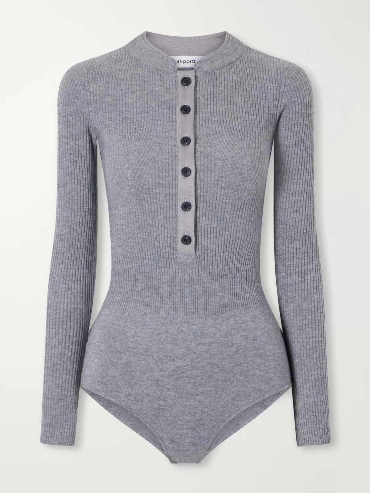 Ribbed Wool-Blend Playsuit by Self-Portrait