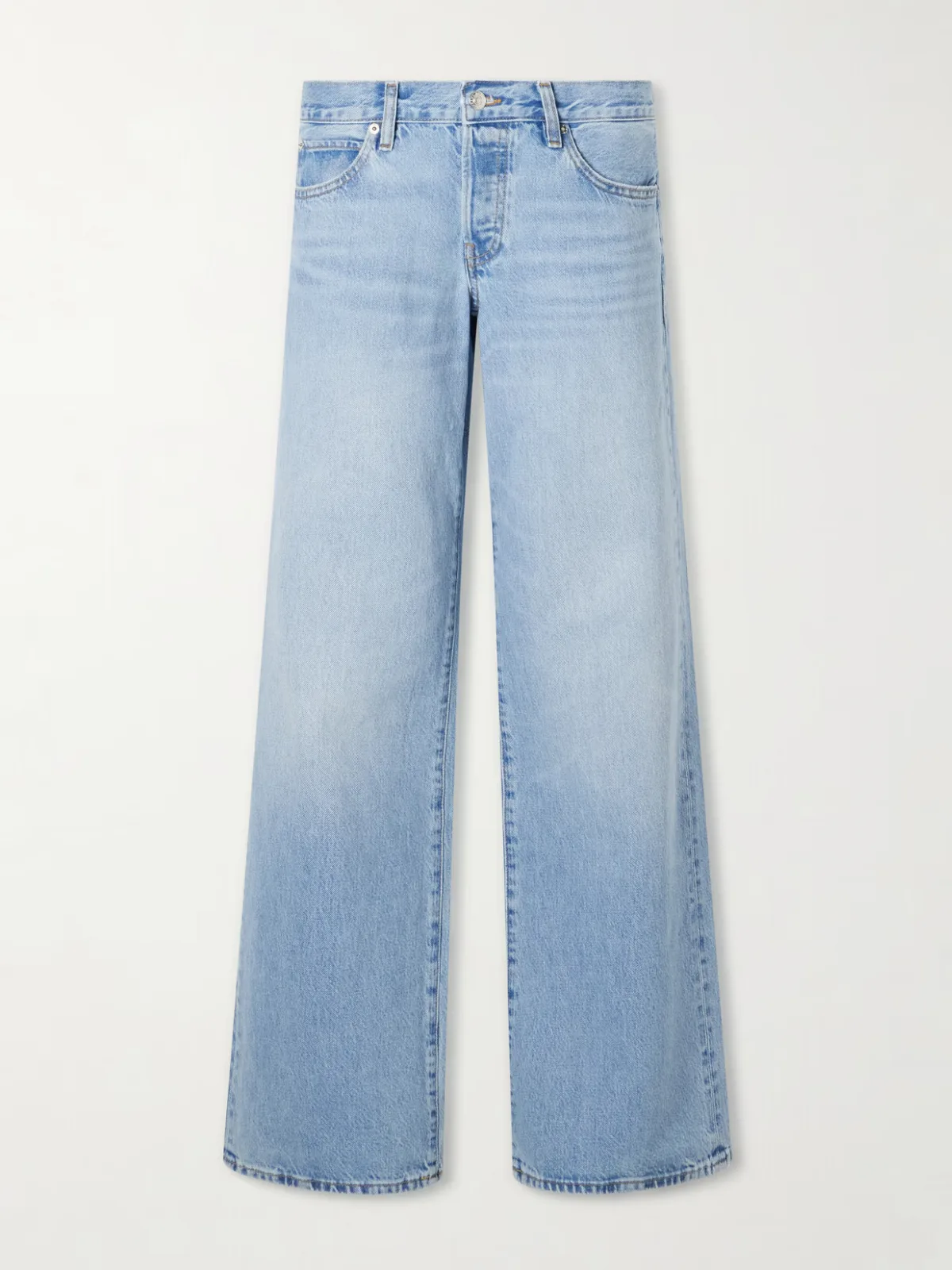 The Gray Low-Rise Wide-Leg Jeans by FRAME