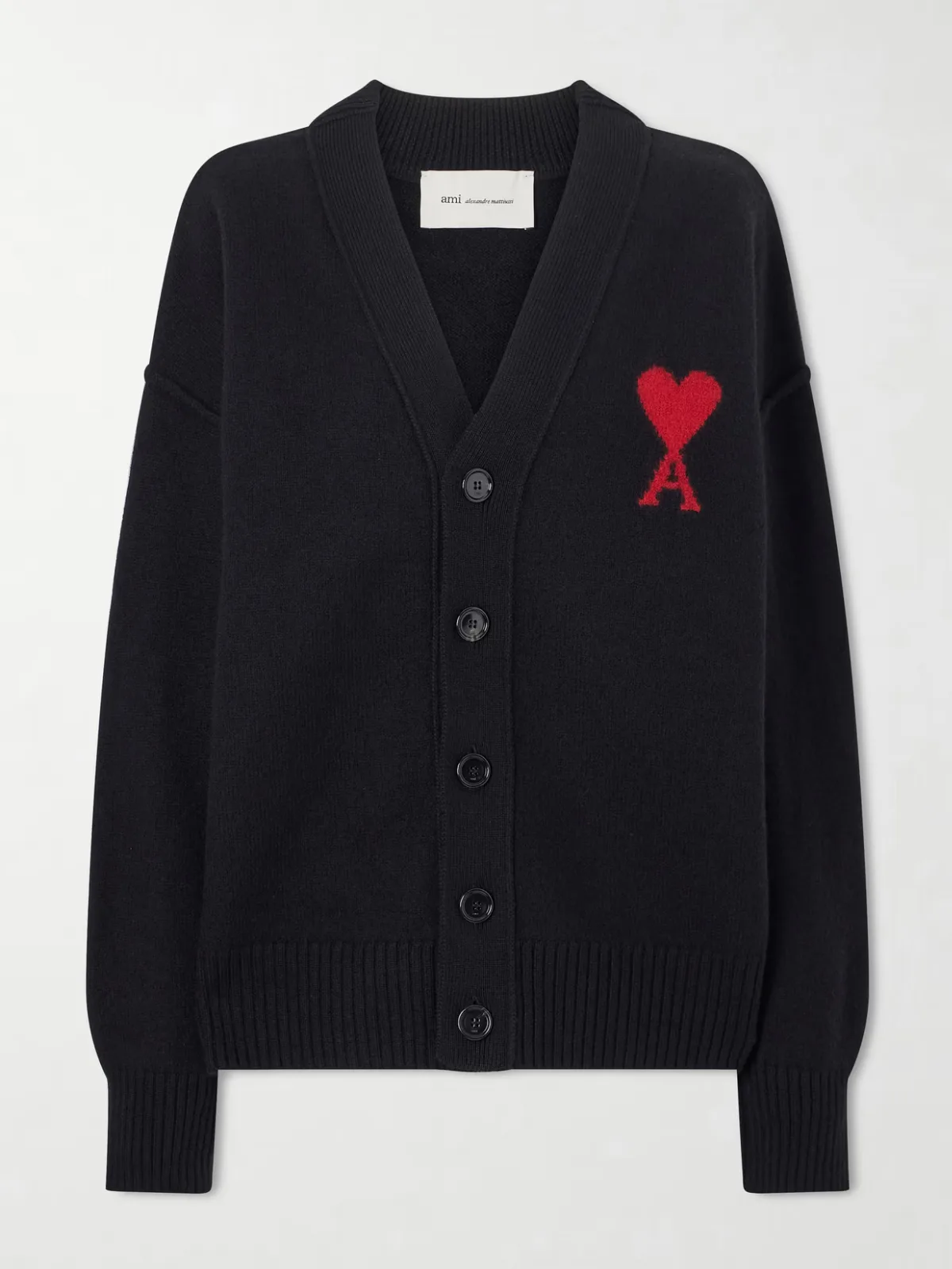 Intarsia Merino Wool Cardigan