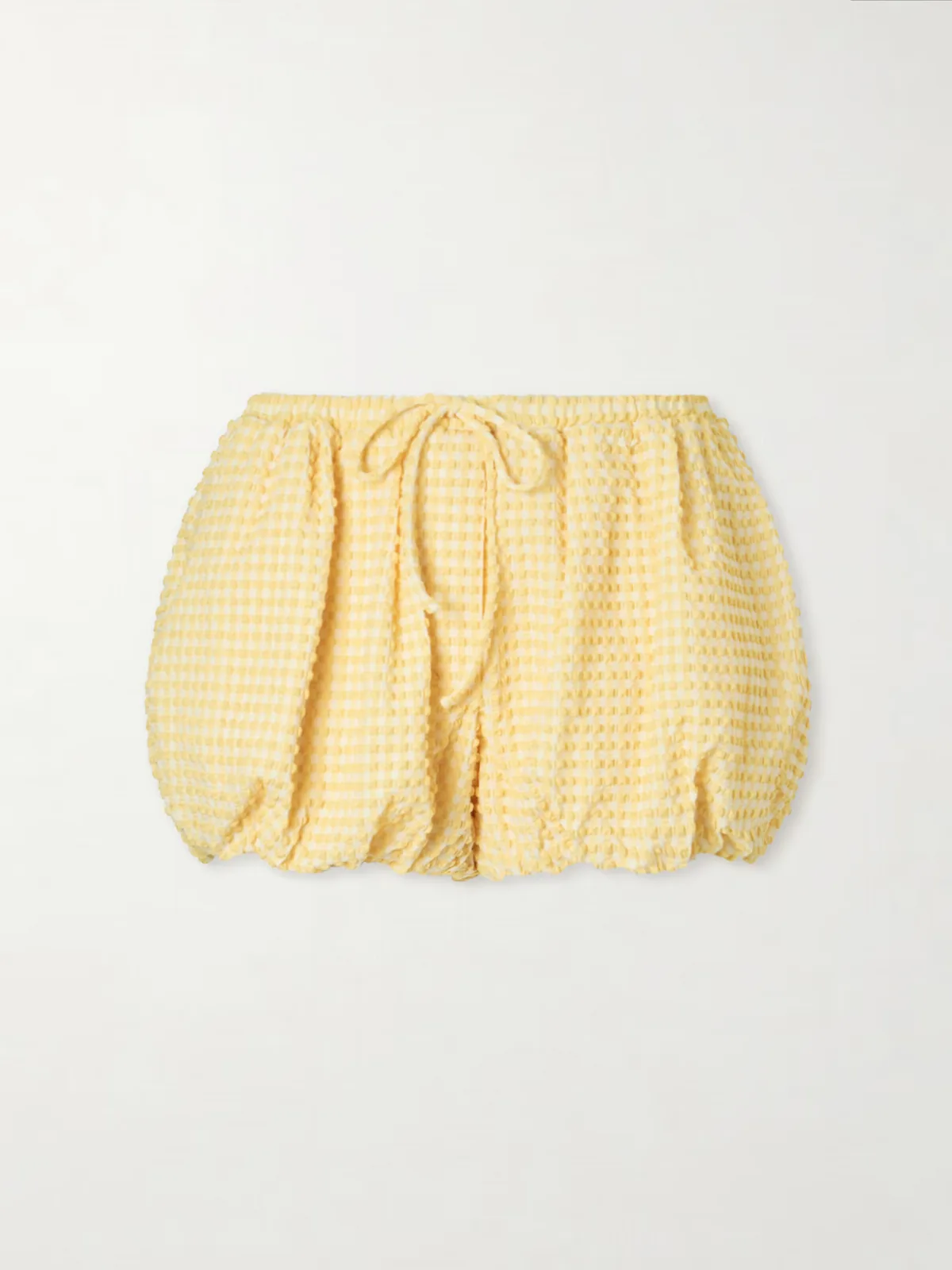 Addie Checked Seersucker Shorts by SIMKHAI