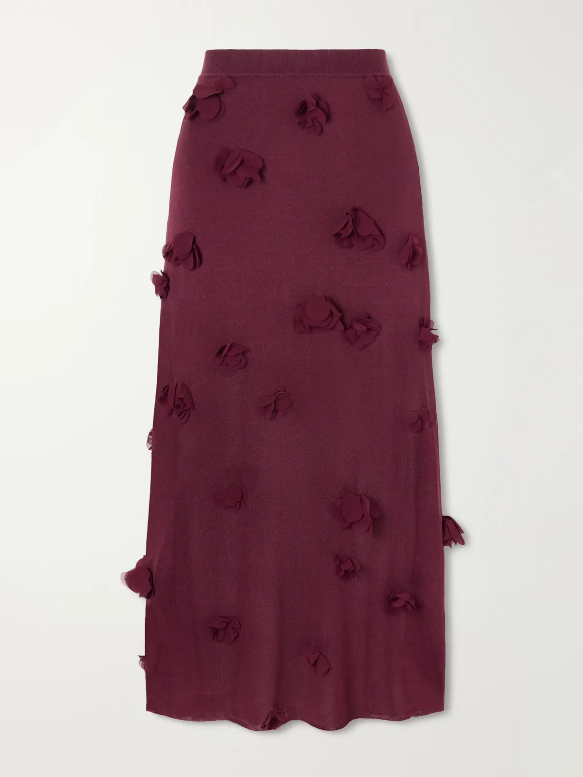 Cora Floral-Appliqué Midi Skirt by SIMKHAI