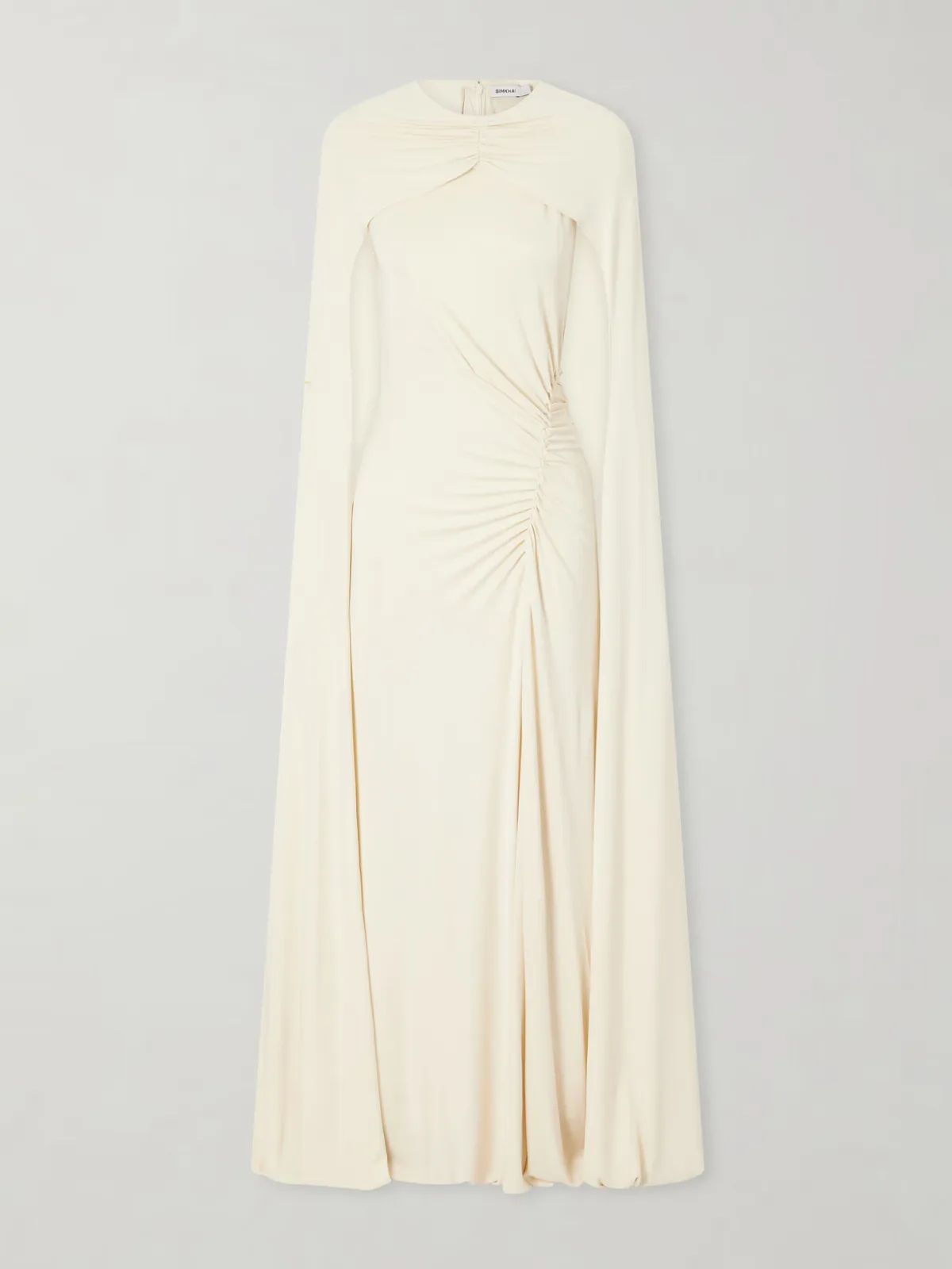 Cape-Effect Gathered Jersey Gown by SIMKHAI