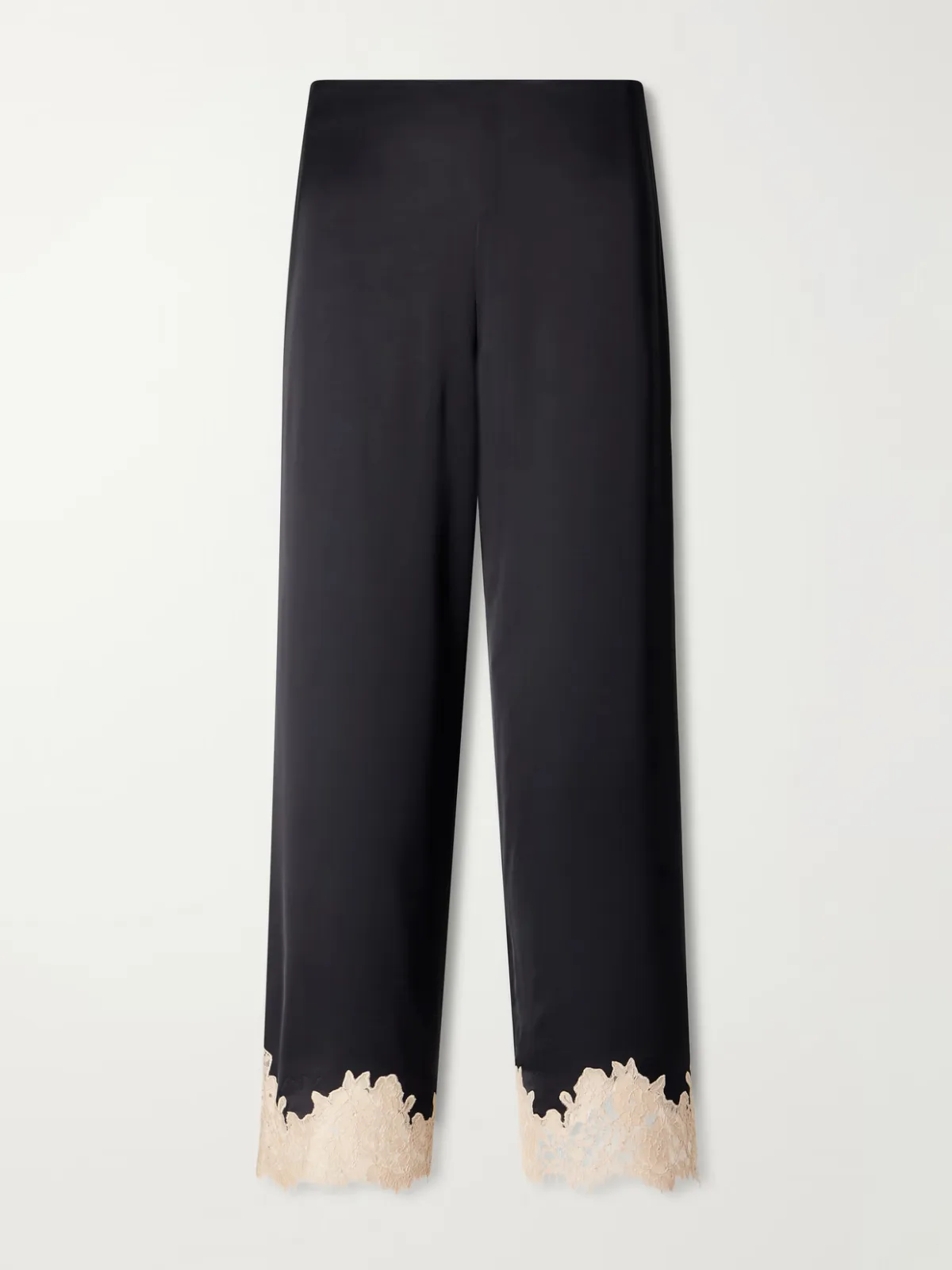 Marcela Lace-Trimmed Satin Wide-Leg Pants by RIXO
