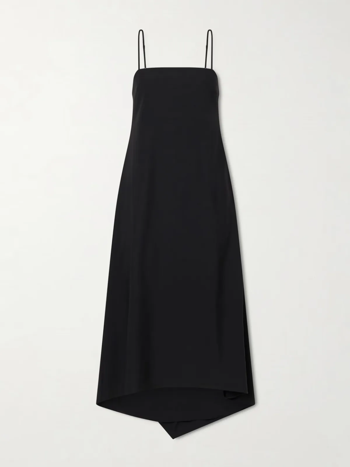 Drape Back Recycled Satin Midi Dress by La Ligne