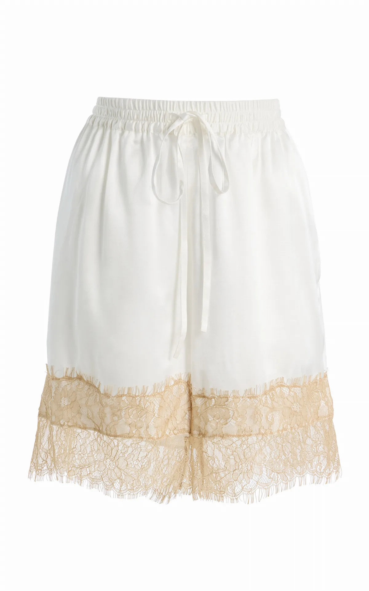 Whisper Lace-Trimmed Silk-Blend Shorts by Third Form