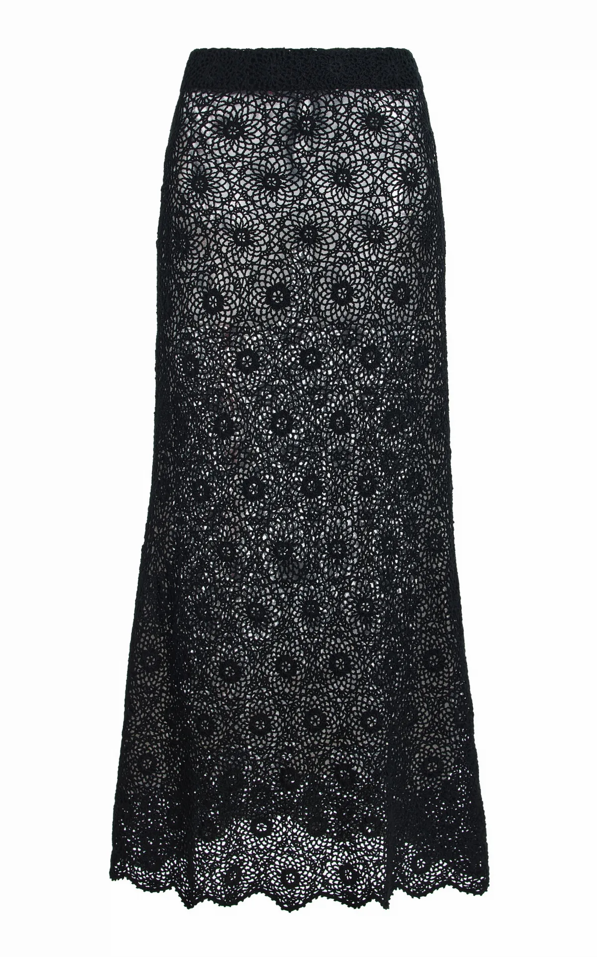 Nika Crochet Cotton Maxi Skirt by NILI LOTAN