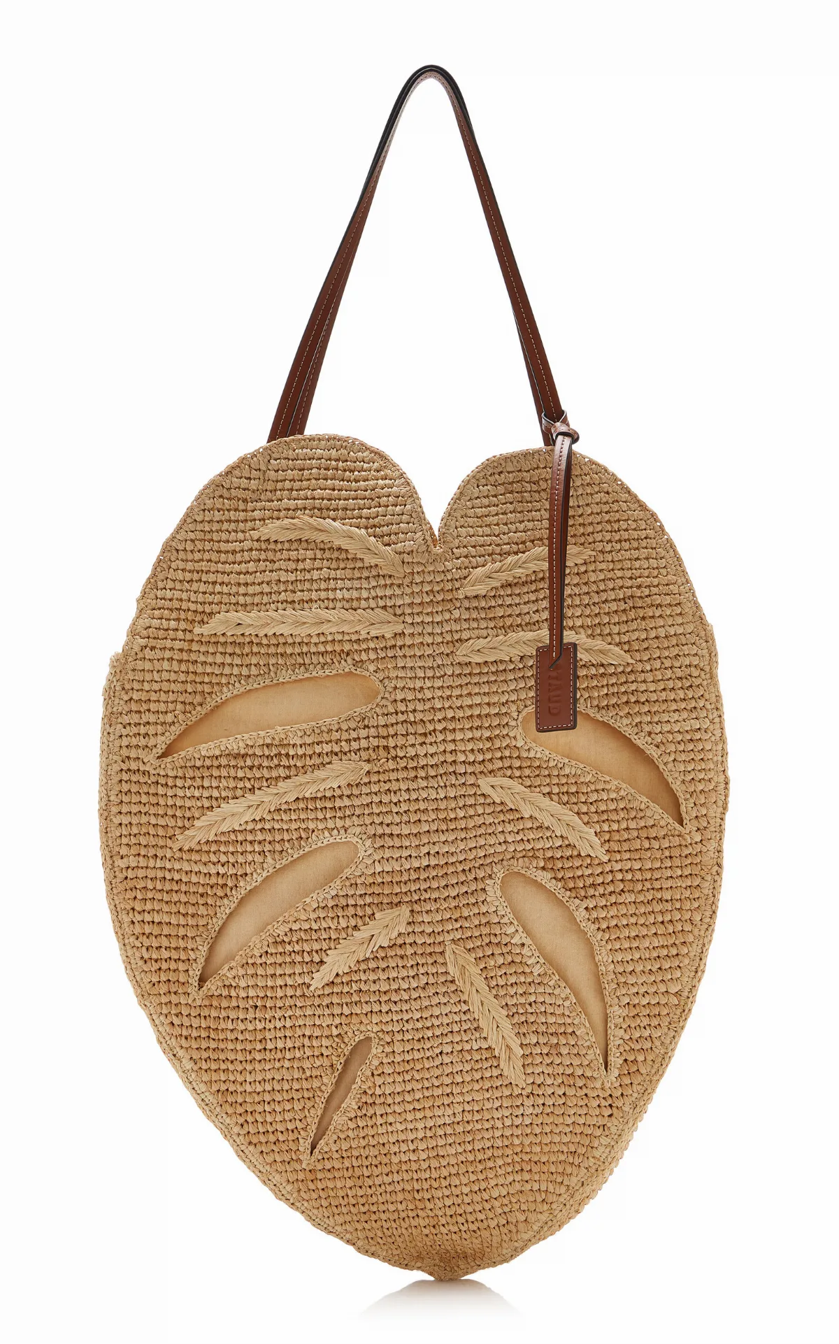 Large Palm Raffia Bag by STAUD