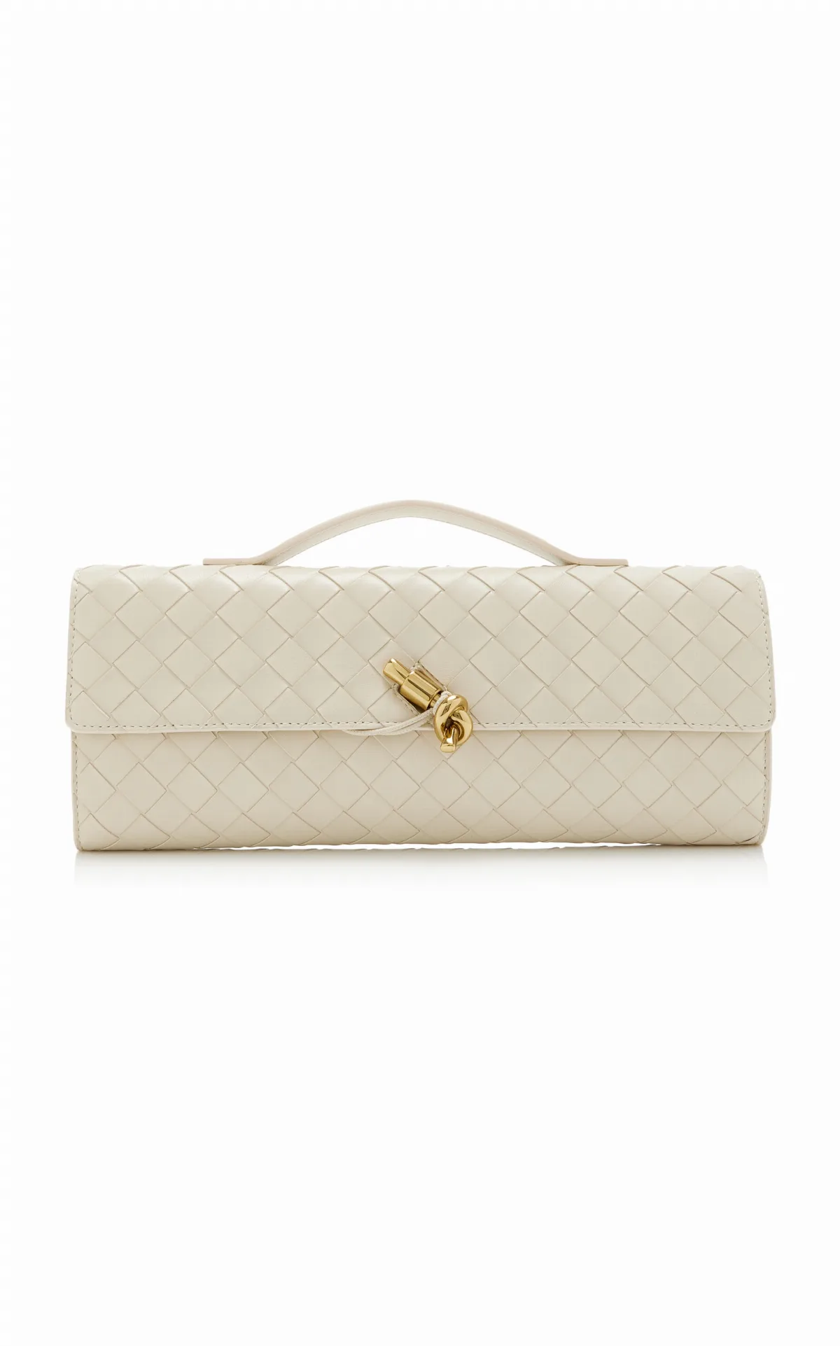 Long Andiamo Intrecciato Leather Clutch