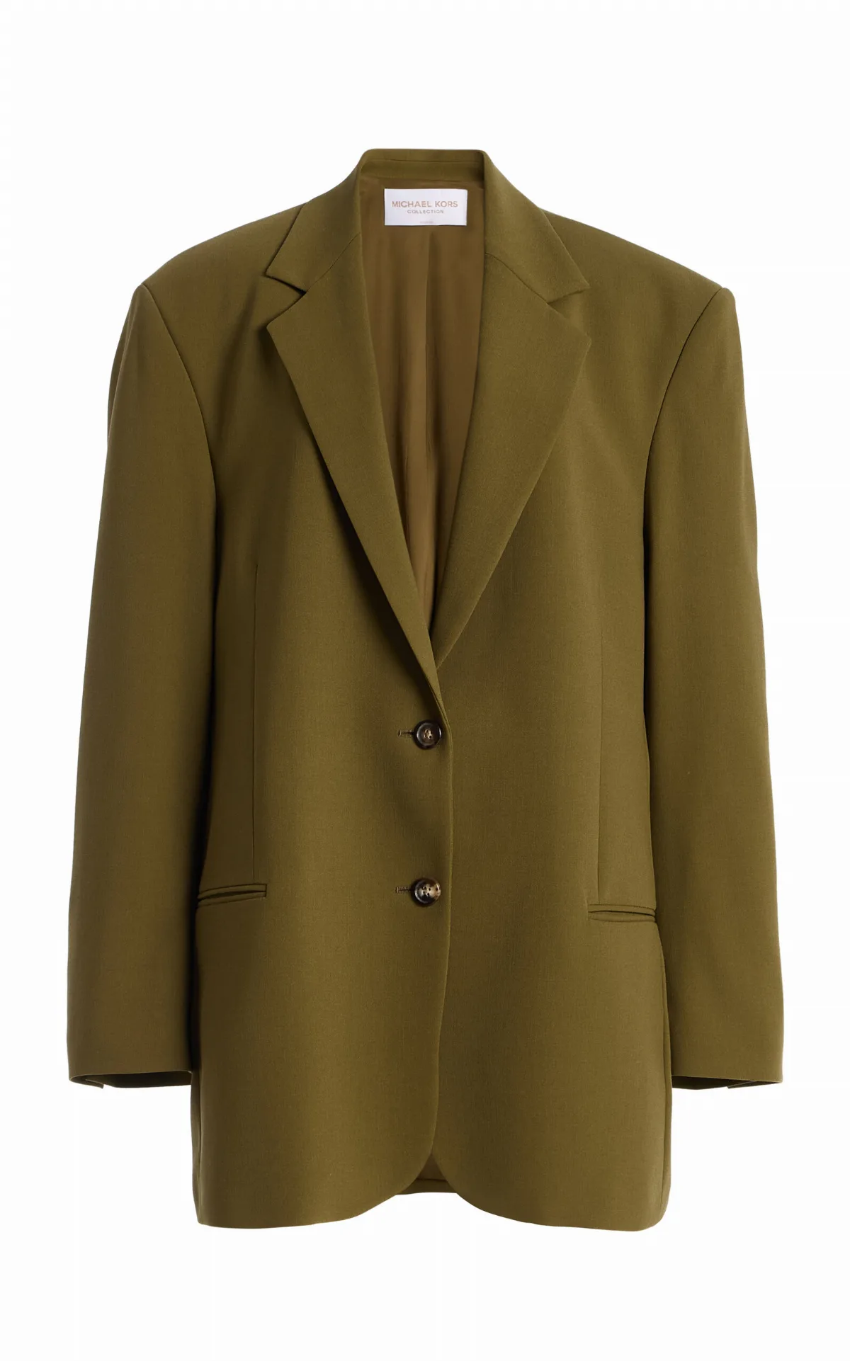 Ryan Single-Breasted Stretch Tissue Wool Crepe Blazer by Michael Kors Collection