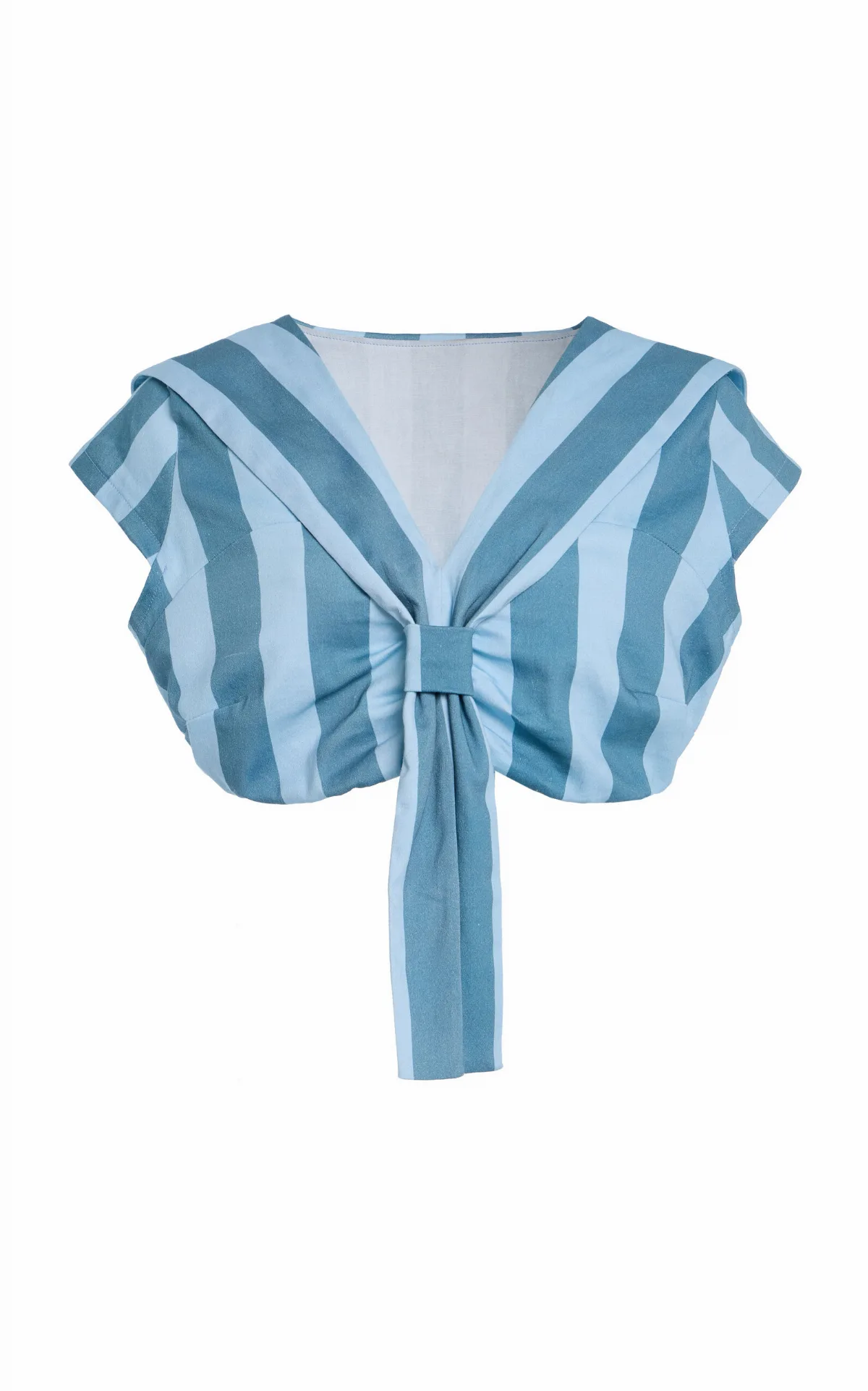 Azaka Striped Cotton Crop Top