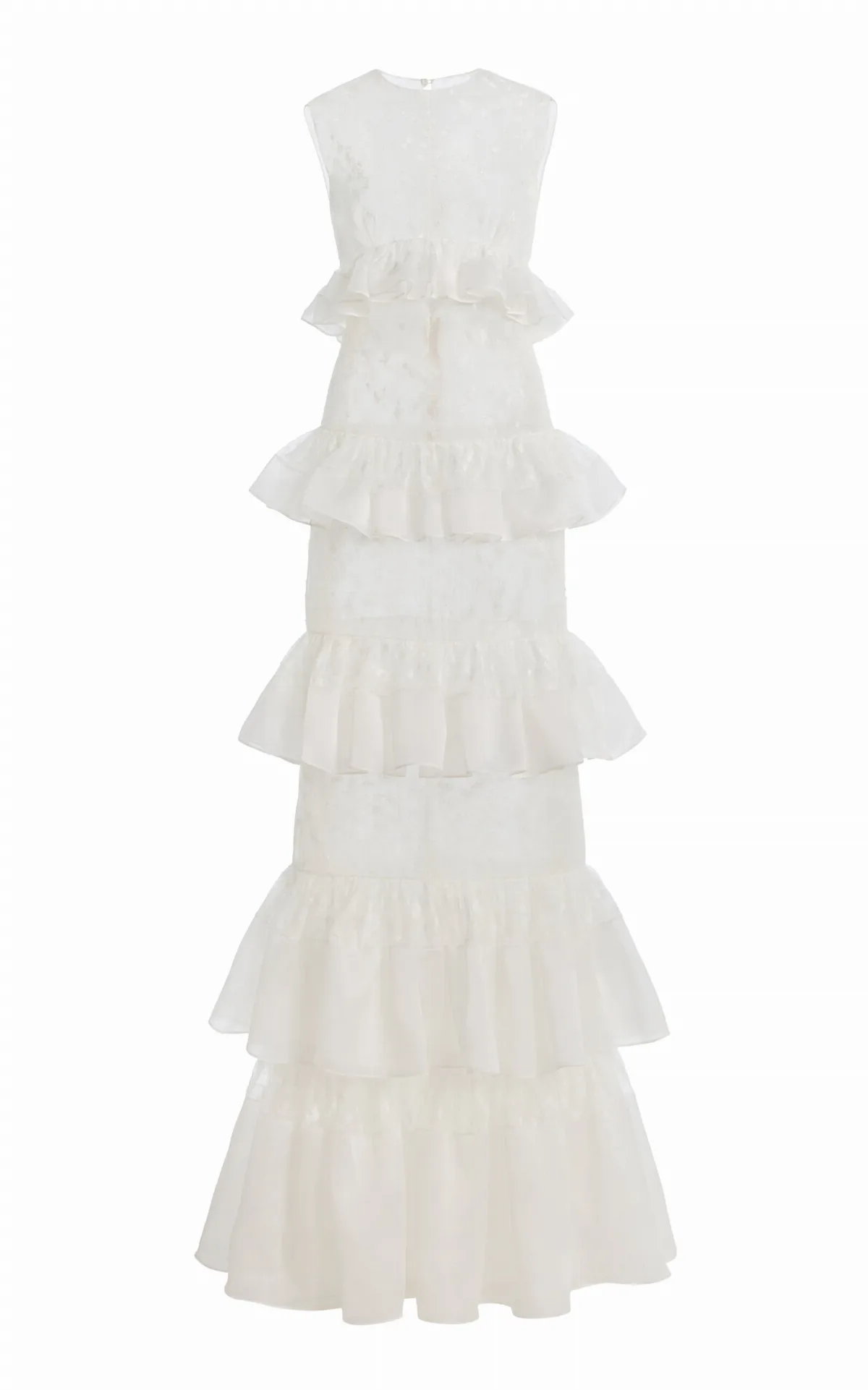 Sogna Ruffled Silk Organza Maxi Dress