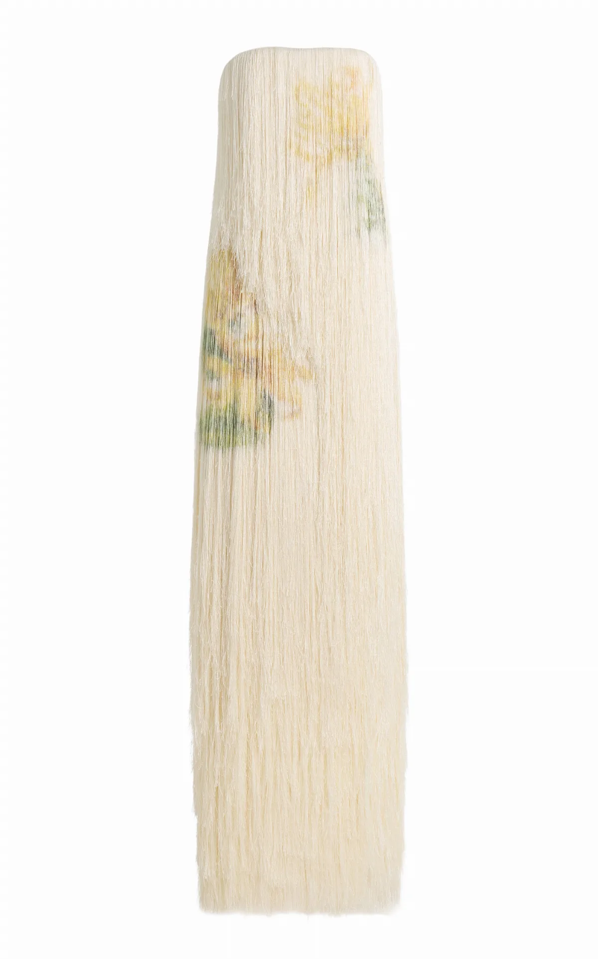 Strapless Fringed Gown by Oscar de la Renta