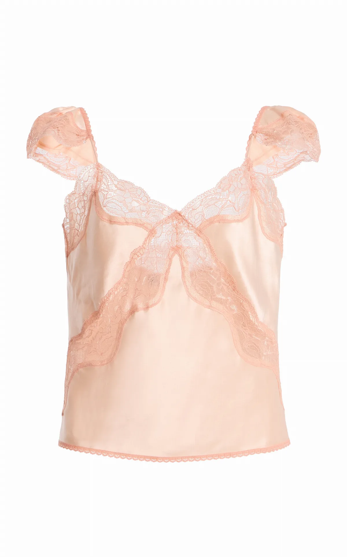 Lace-Trimmed Satin Camisole Top by Third Form