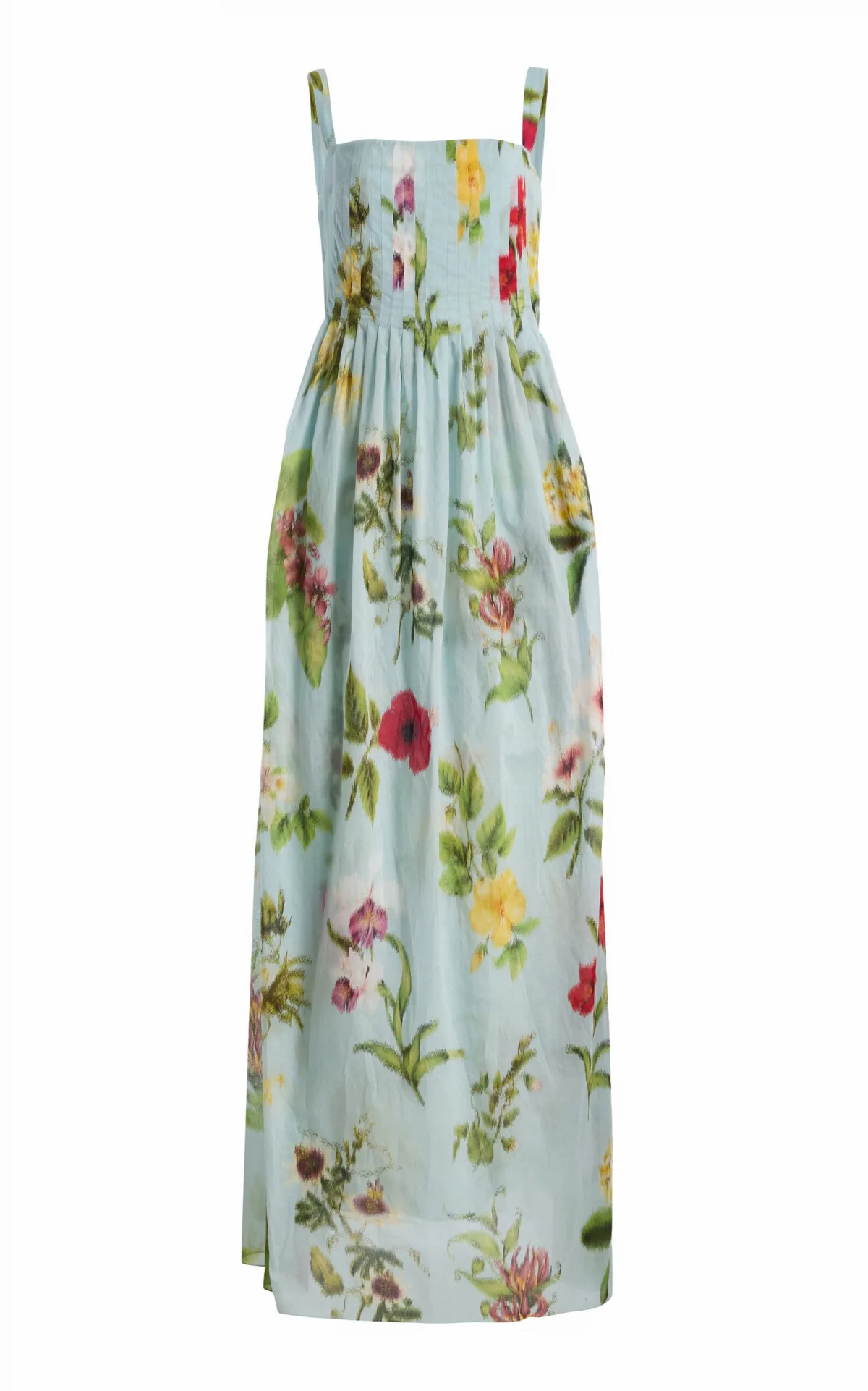 Floral Cotton-Voile Maxi Dress by Oscar de la Renta