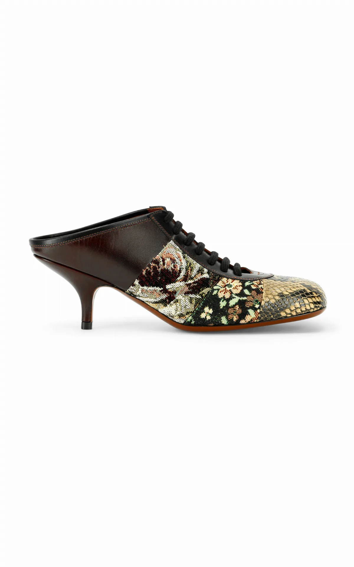 Snake-Printed Leather Mules by Dries Van Noten
