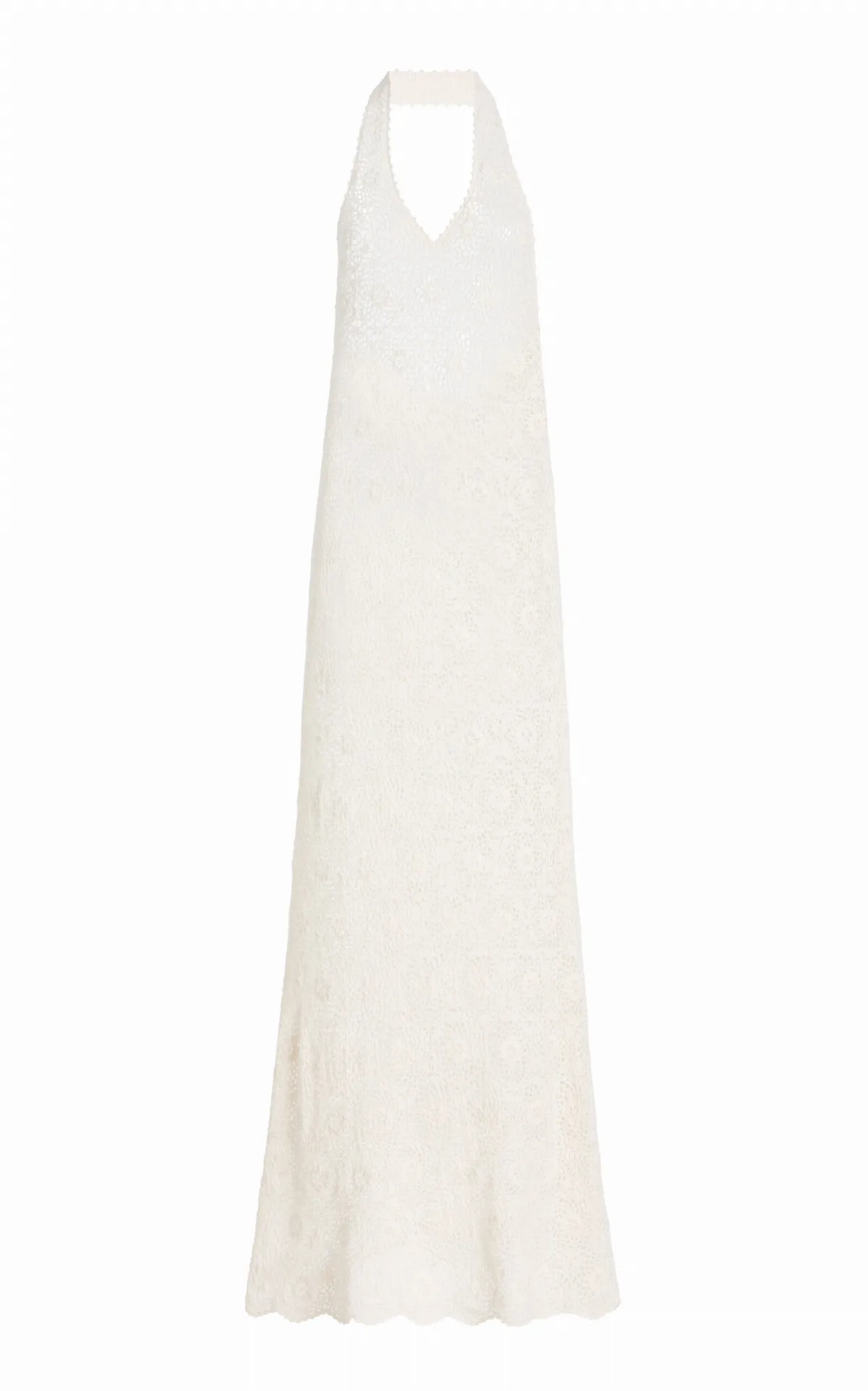 Eddie Crocheted Cotton Maxi Halter Dress