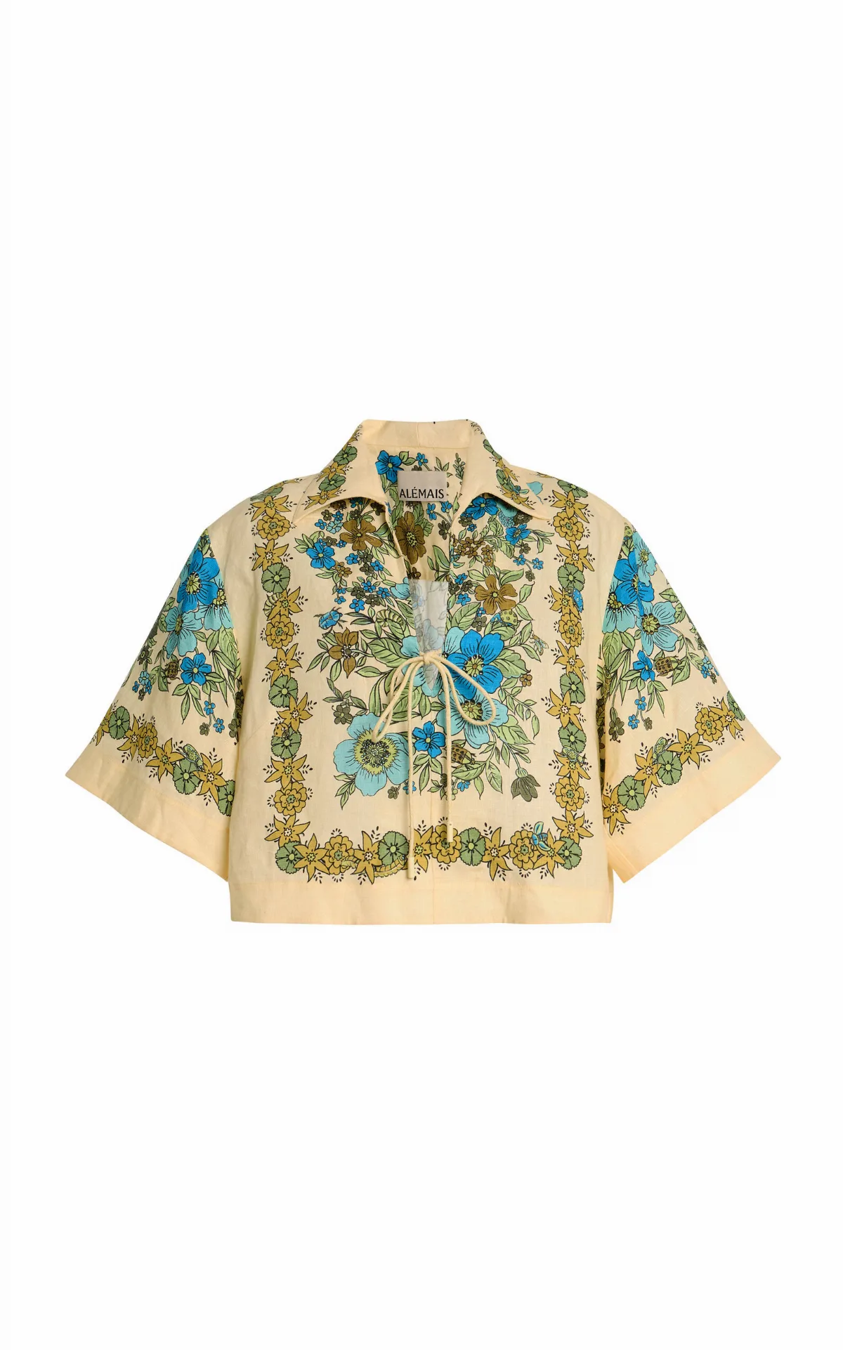 Sophia Collared Linen Top by ALÉMAIS