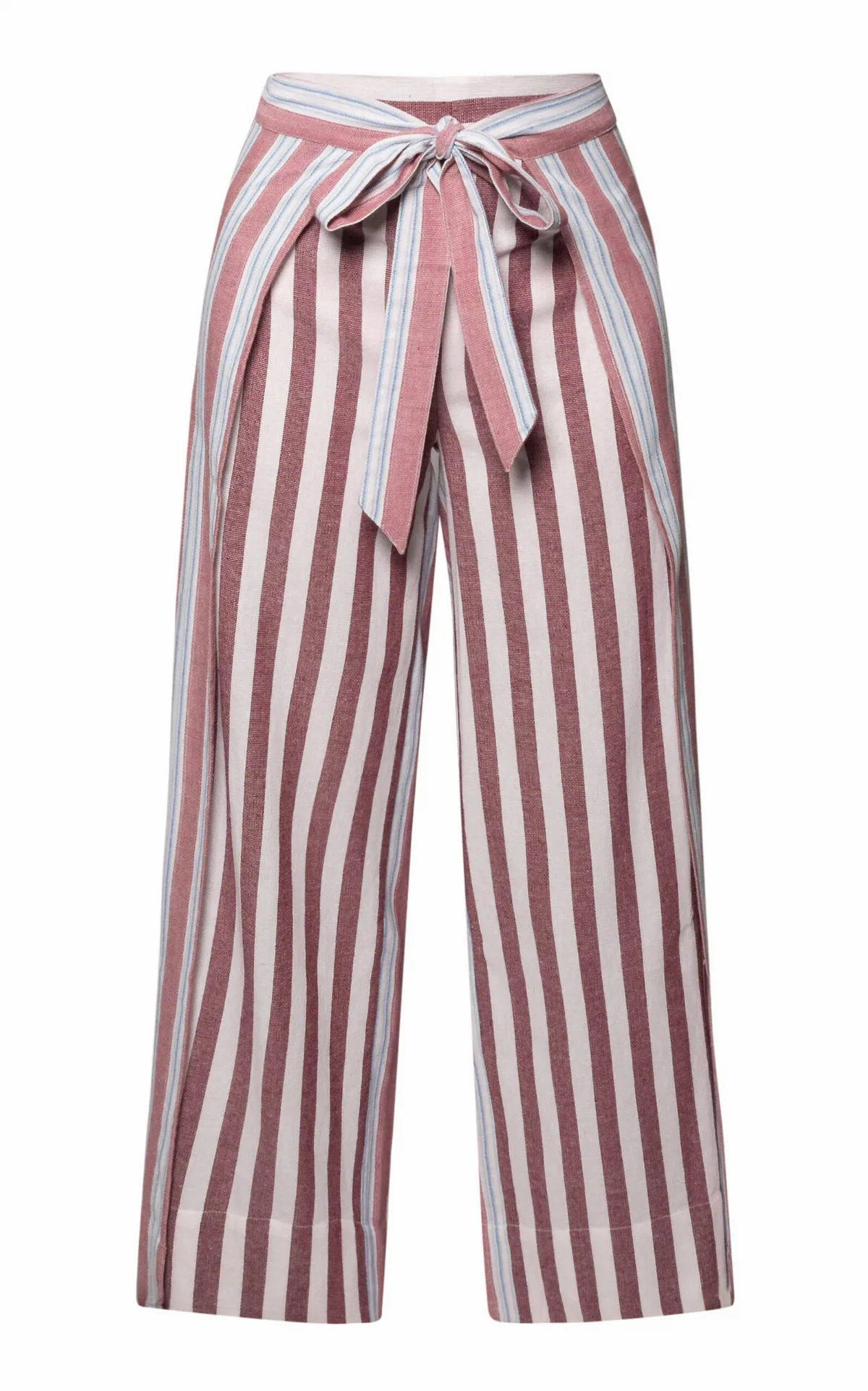 Two-Panel Striped Cotton Wide-Leg Pants by Coniglio Palm Beach