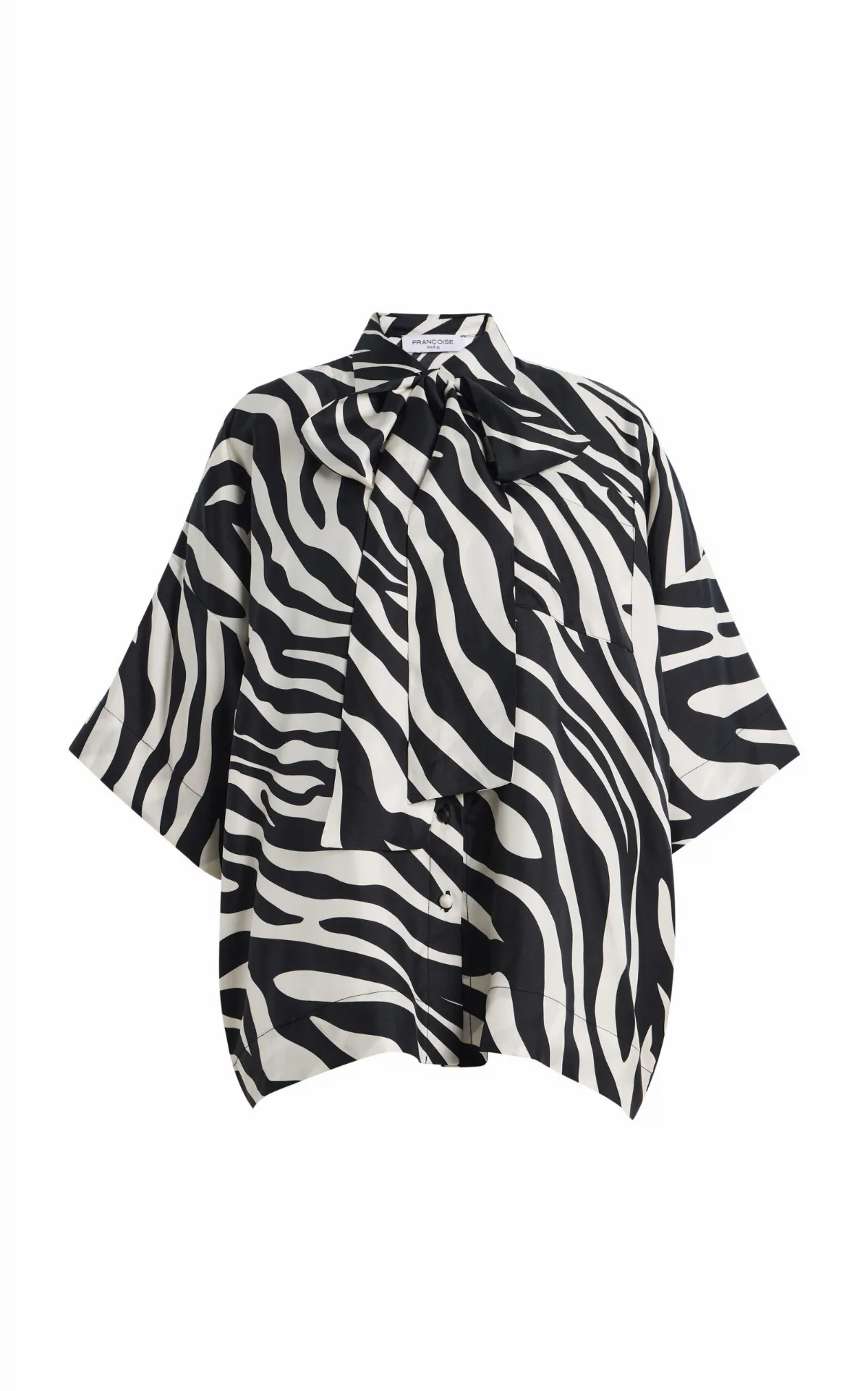 Blake Zebra Silk Top by FRANÇOISE