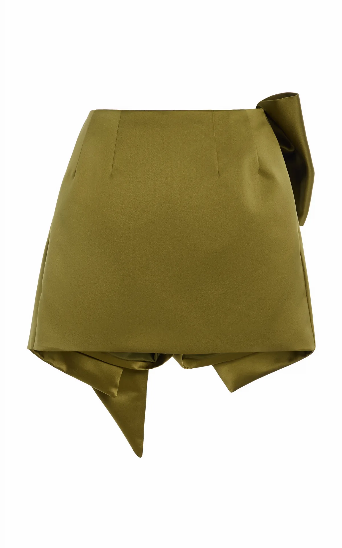 Draped Satin Mini Skort by Oscar de la Renta