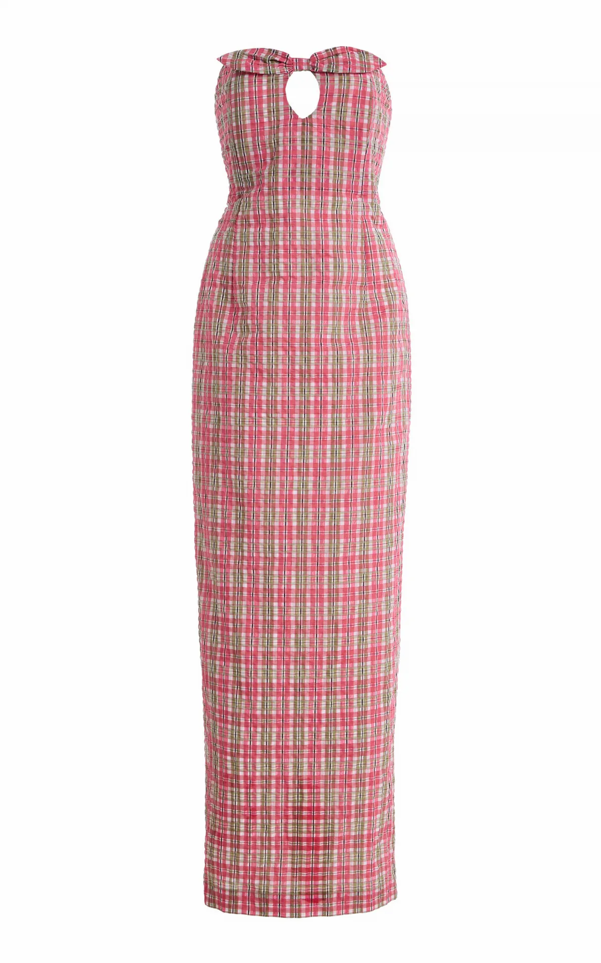 Charlotte Checked Seersucker Dress by Bernadette