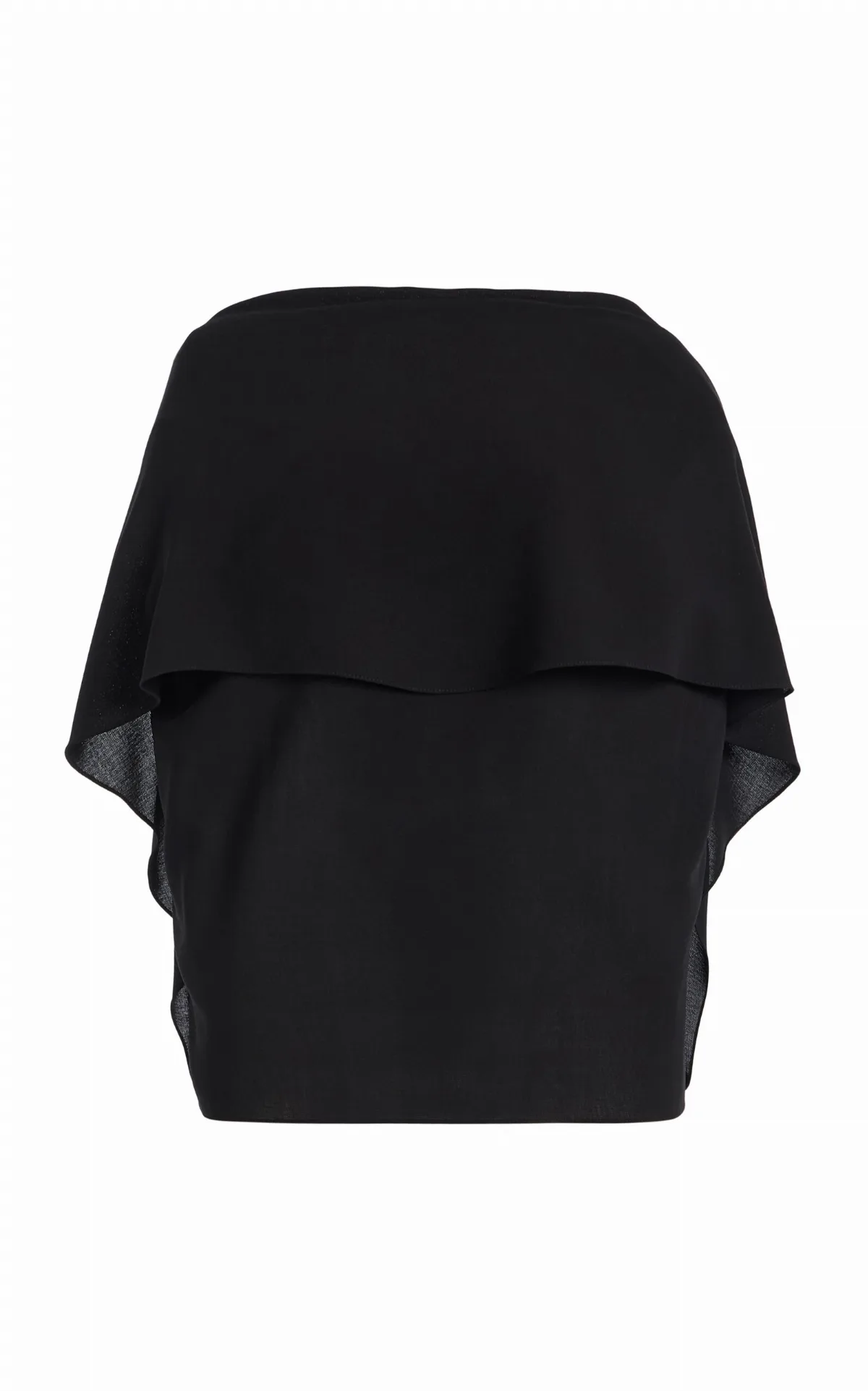 Cape-Sleeve Fluid Wool Crepe Blouse by Michael Kors Collection