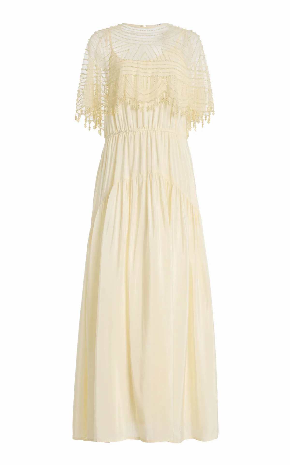 Carlotta Embellished Midi Cape Dress