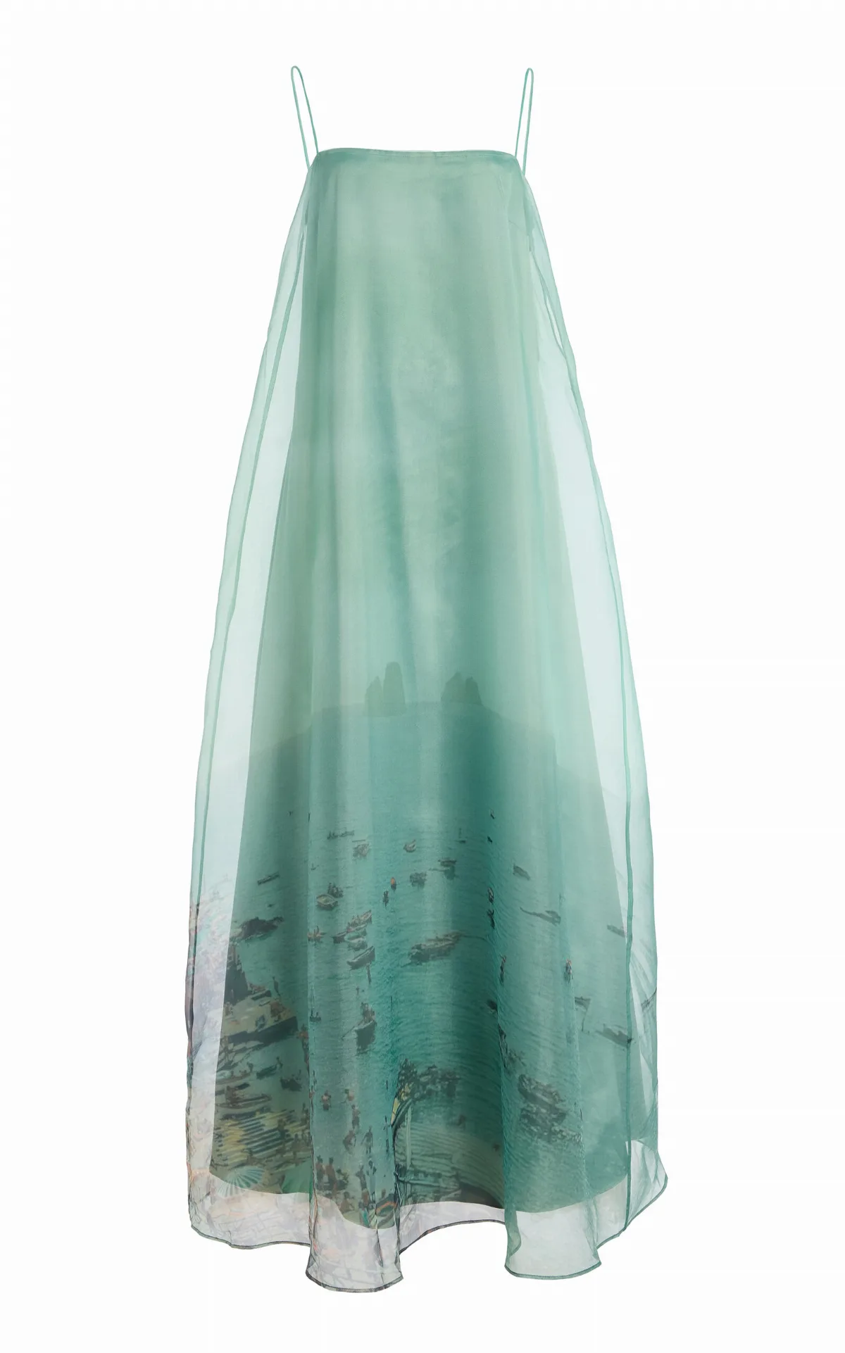 Delfina Printed Organza Maxi Dress by STAUD