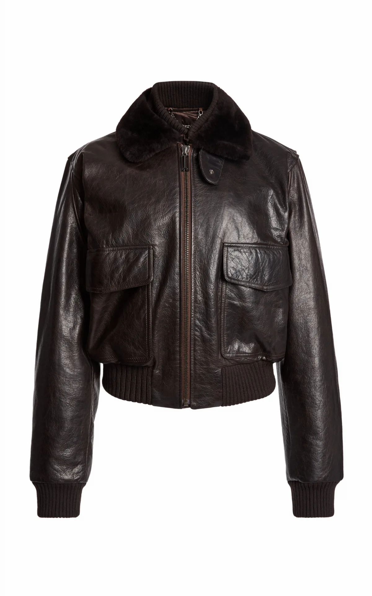 Leather Aviator Jacket by Victoria Beckham