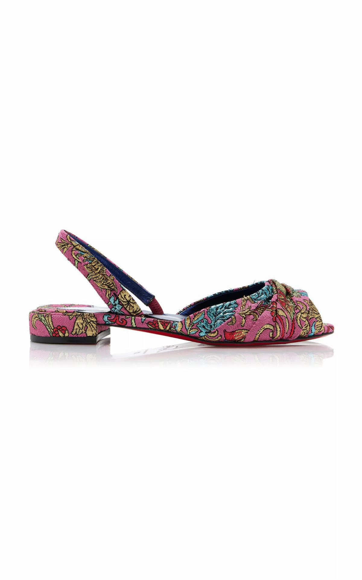 Cordelina Flat Jacquard Florea Slingback Sandals by Christian Louboutin