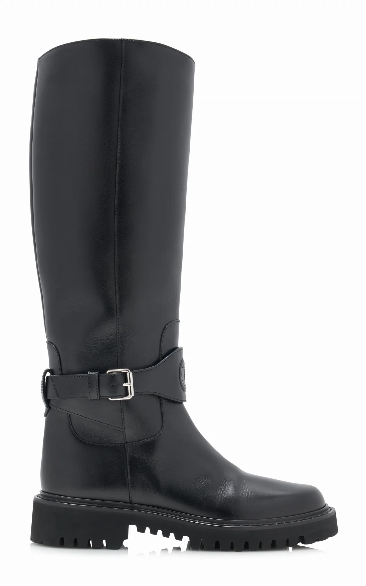 V-Logo Leather Knee Boots by Valentino Garavani