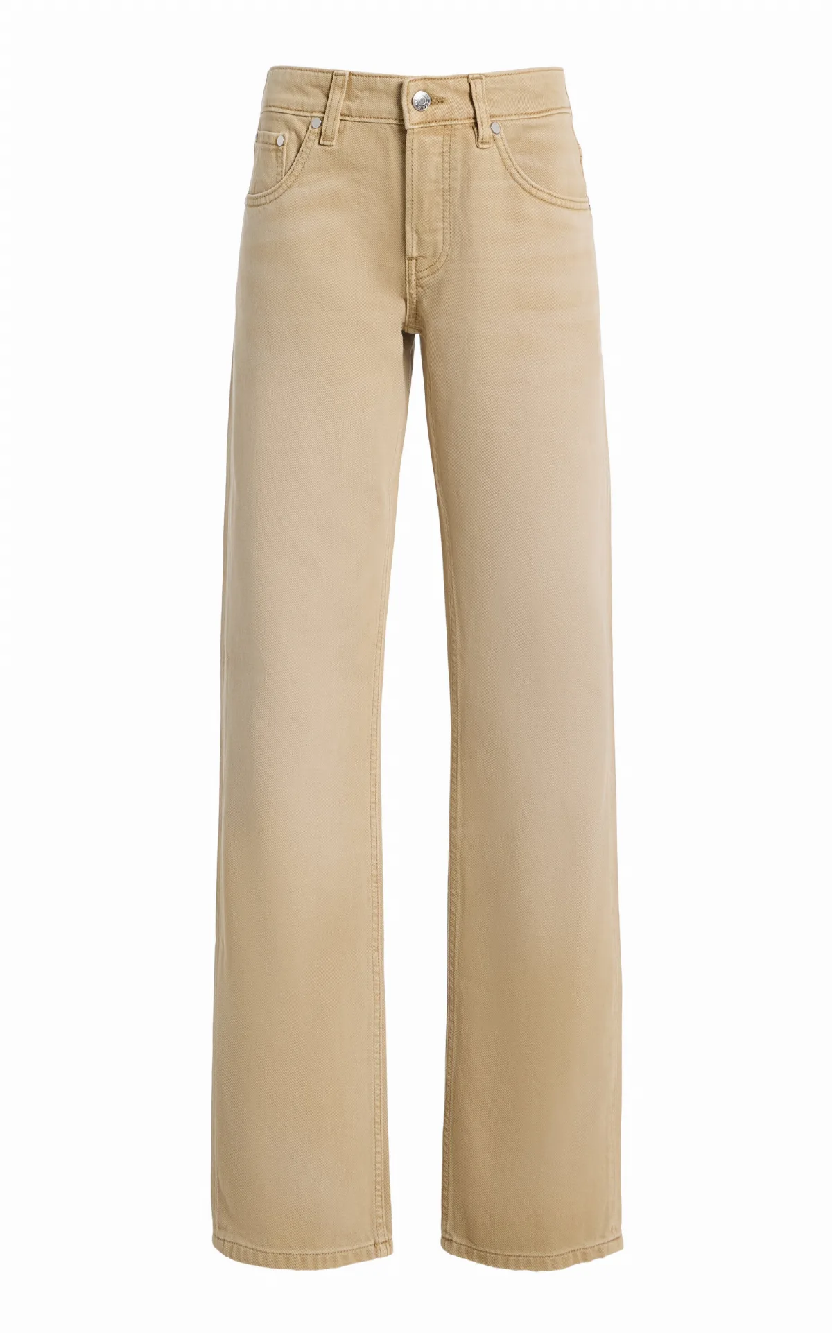Ariel Wedgie Rigid Mid-Rise Straight-Leg Jeans