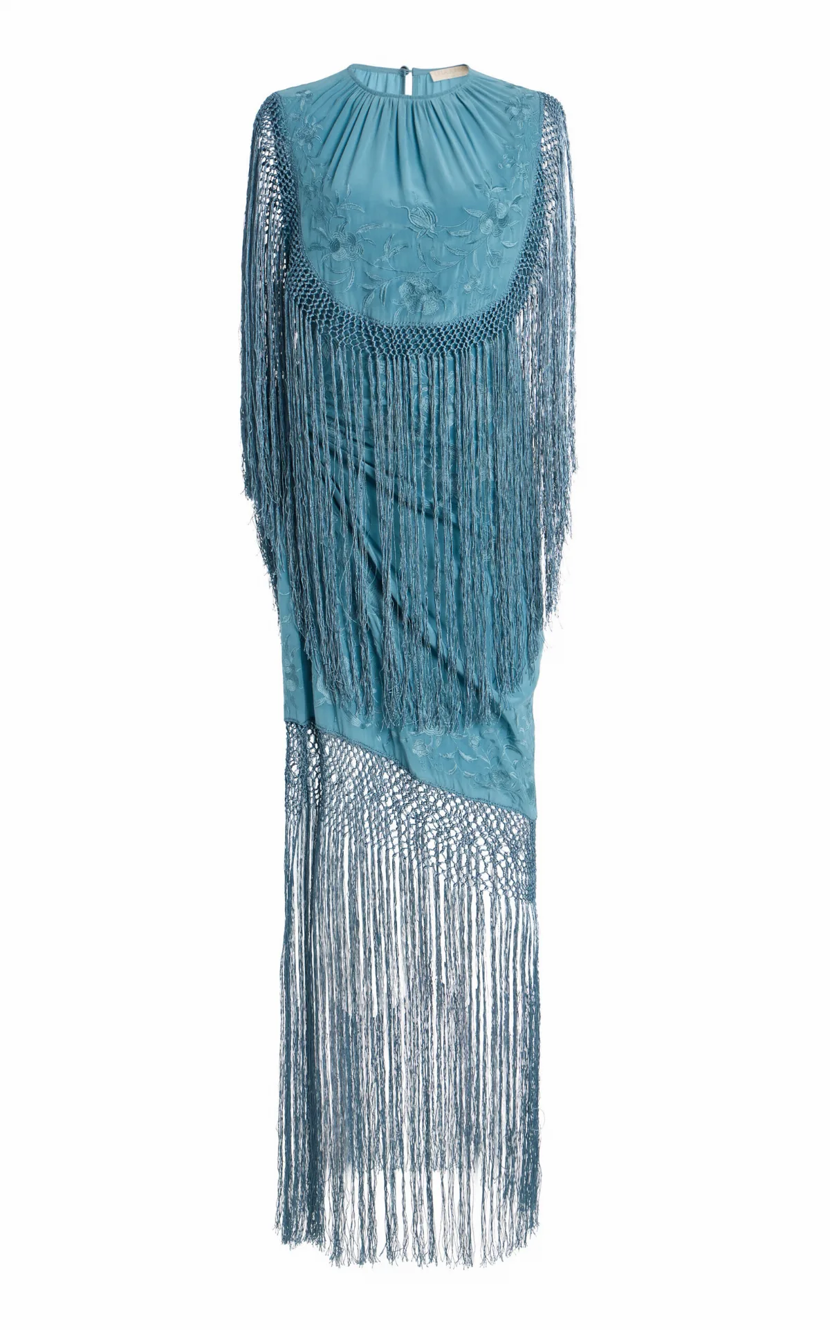 Nerine Fringed Silk Maxi Dress by Ulla Johnson