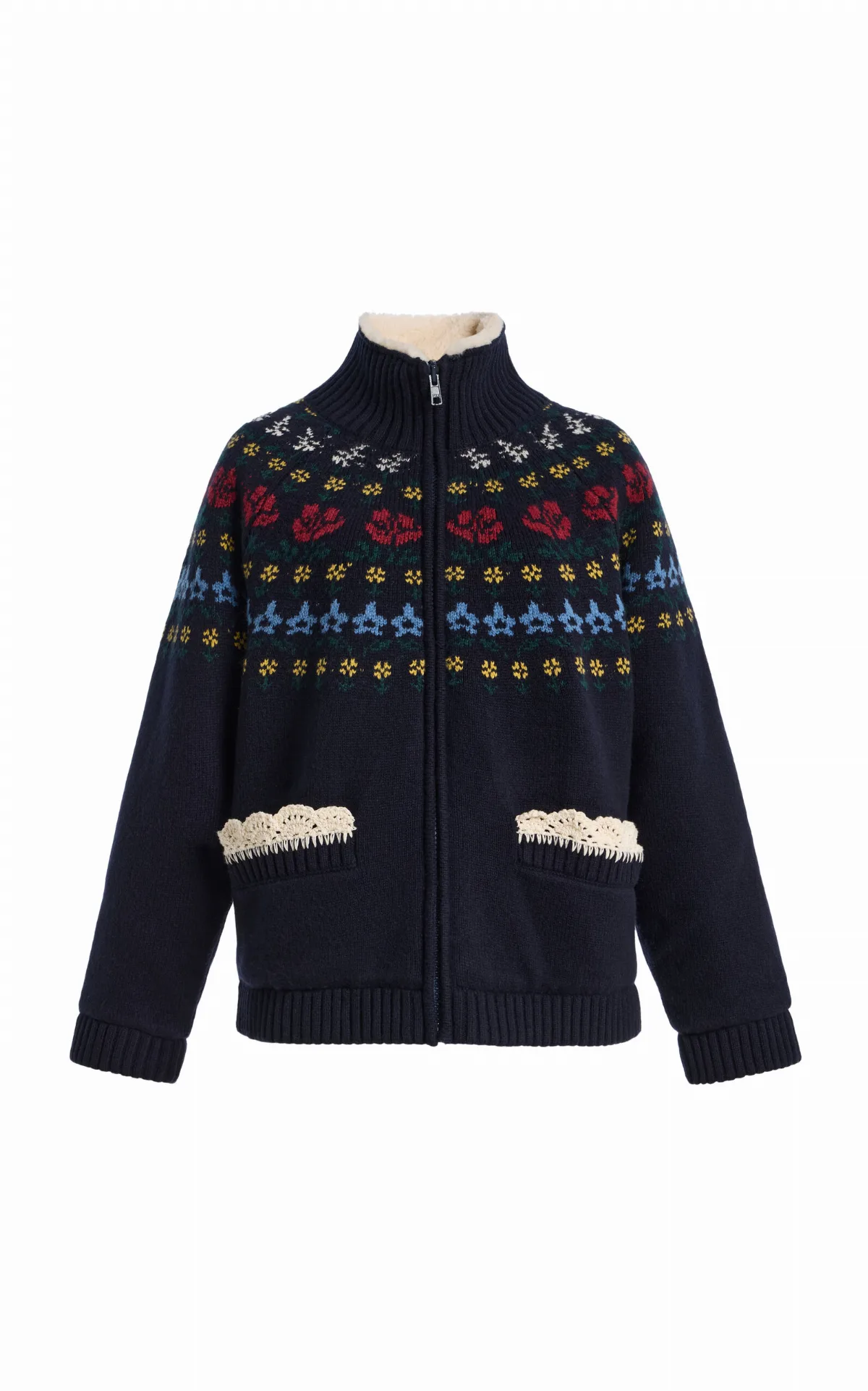 Preston Sherpa-Lined Knit Jacket by Sea