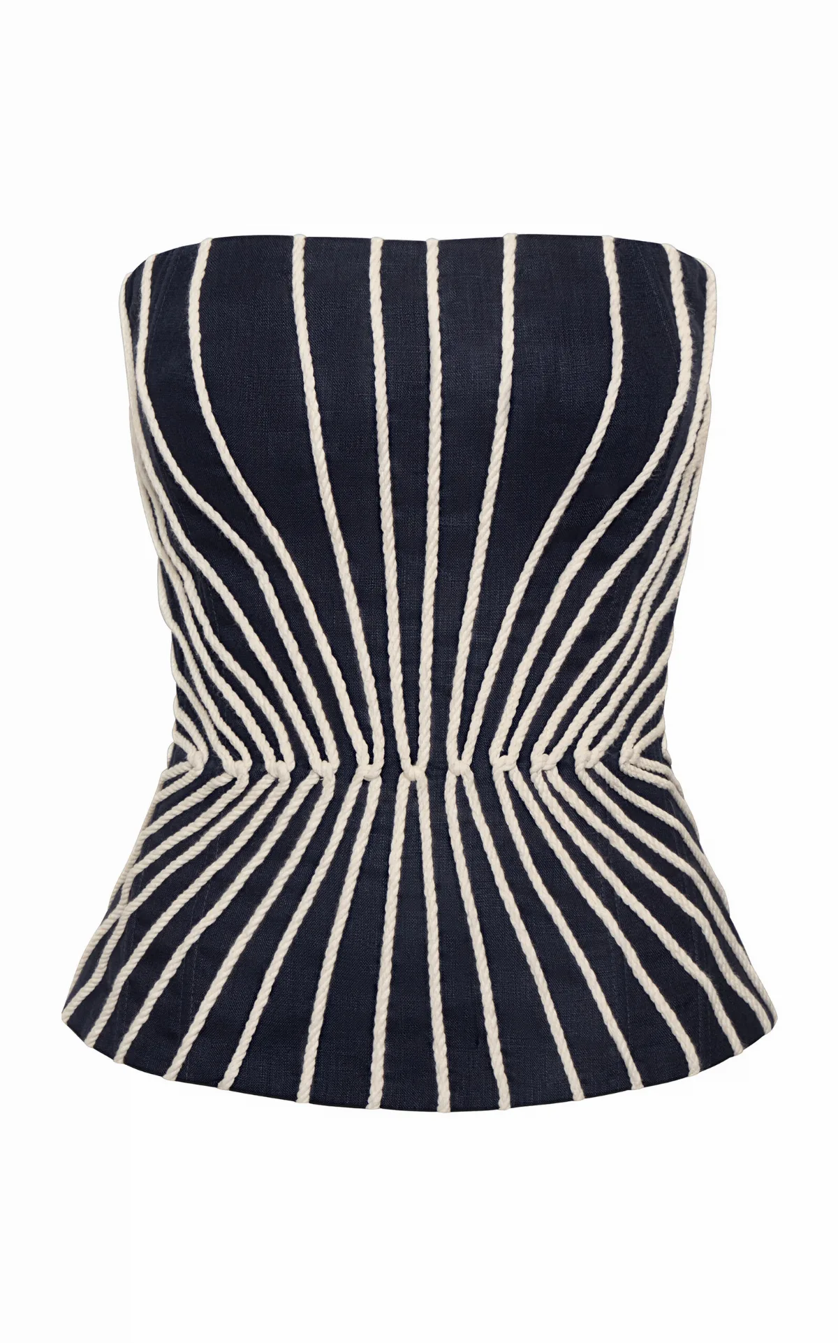Silencio Del Sol Embroidered Linen Top by Andres Otalora