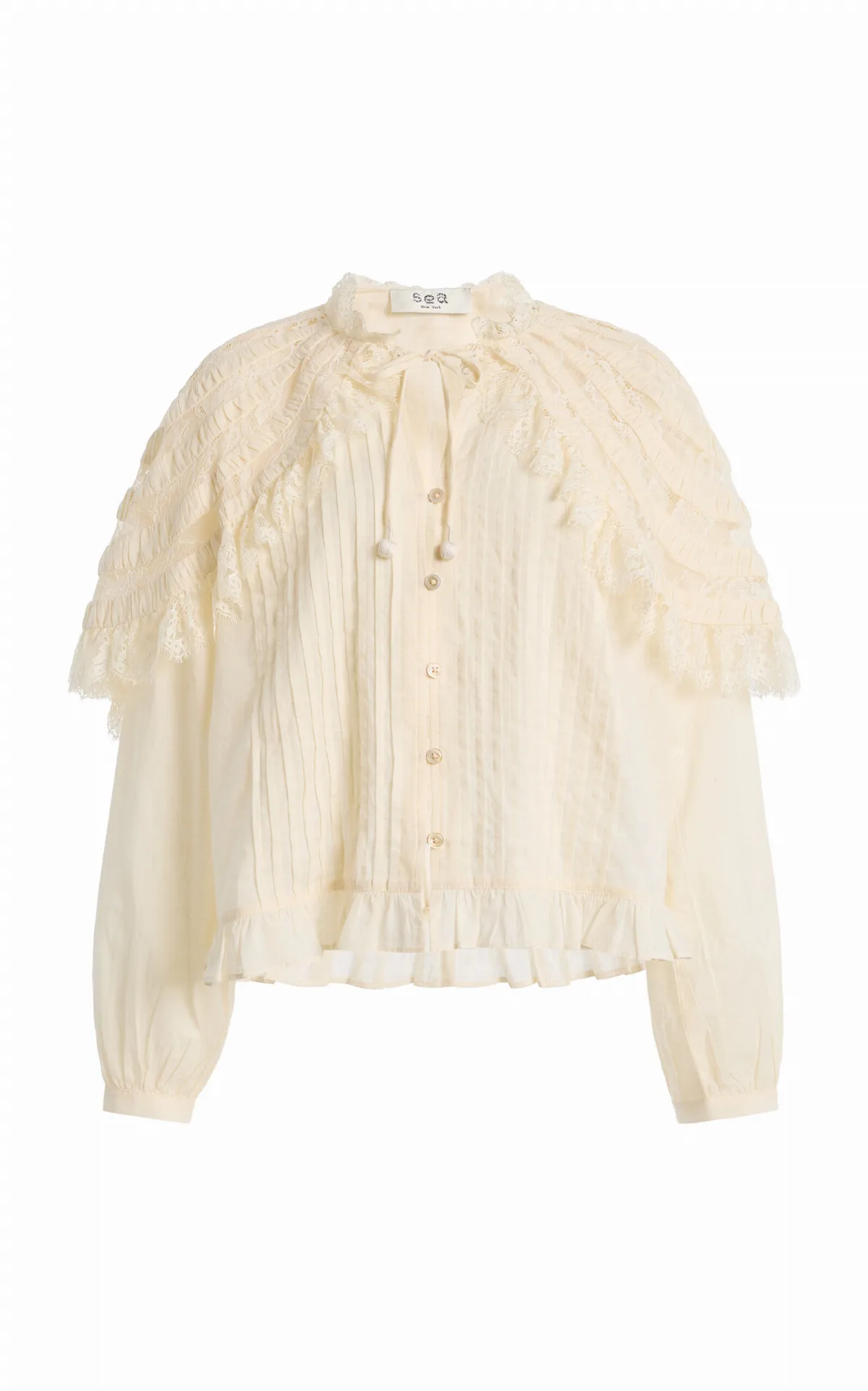 Margaret Cotton Capelet Top by Sea
