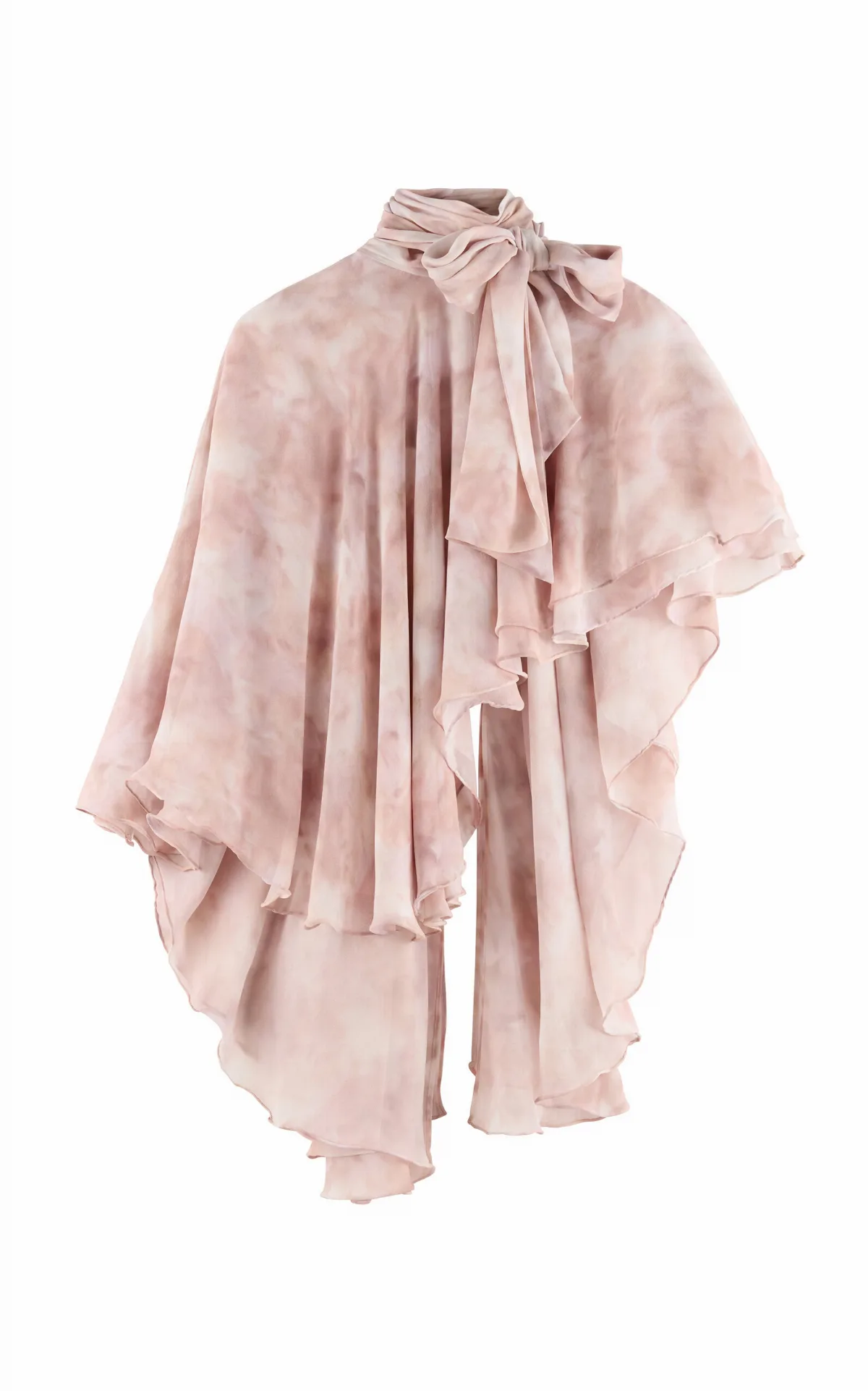 Flowy Ruffled Silk Cape by ARAKII
