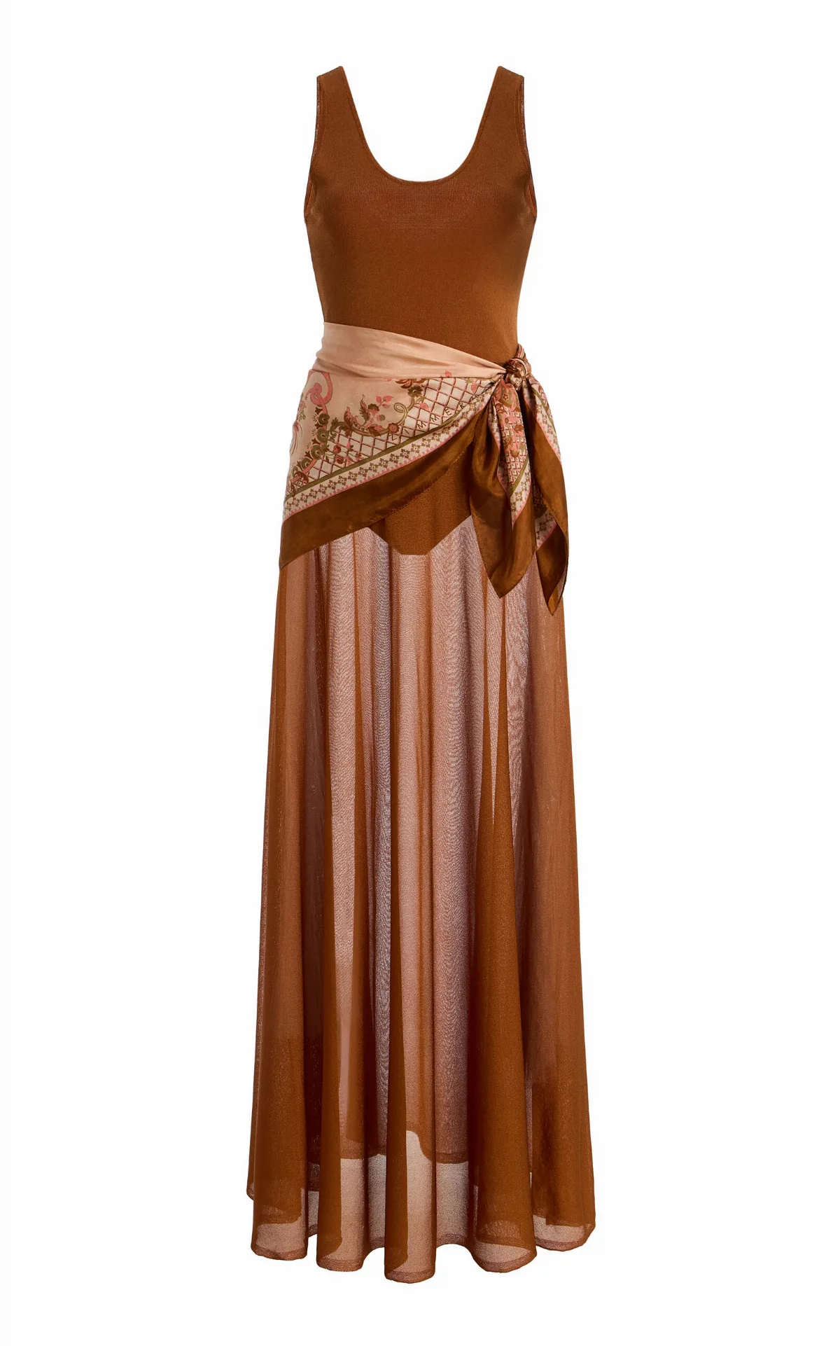 Aster Scarf-Detailed Knit Maxi Dress by Zimmermann
