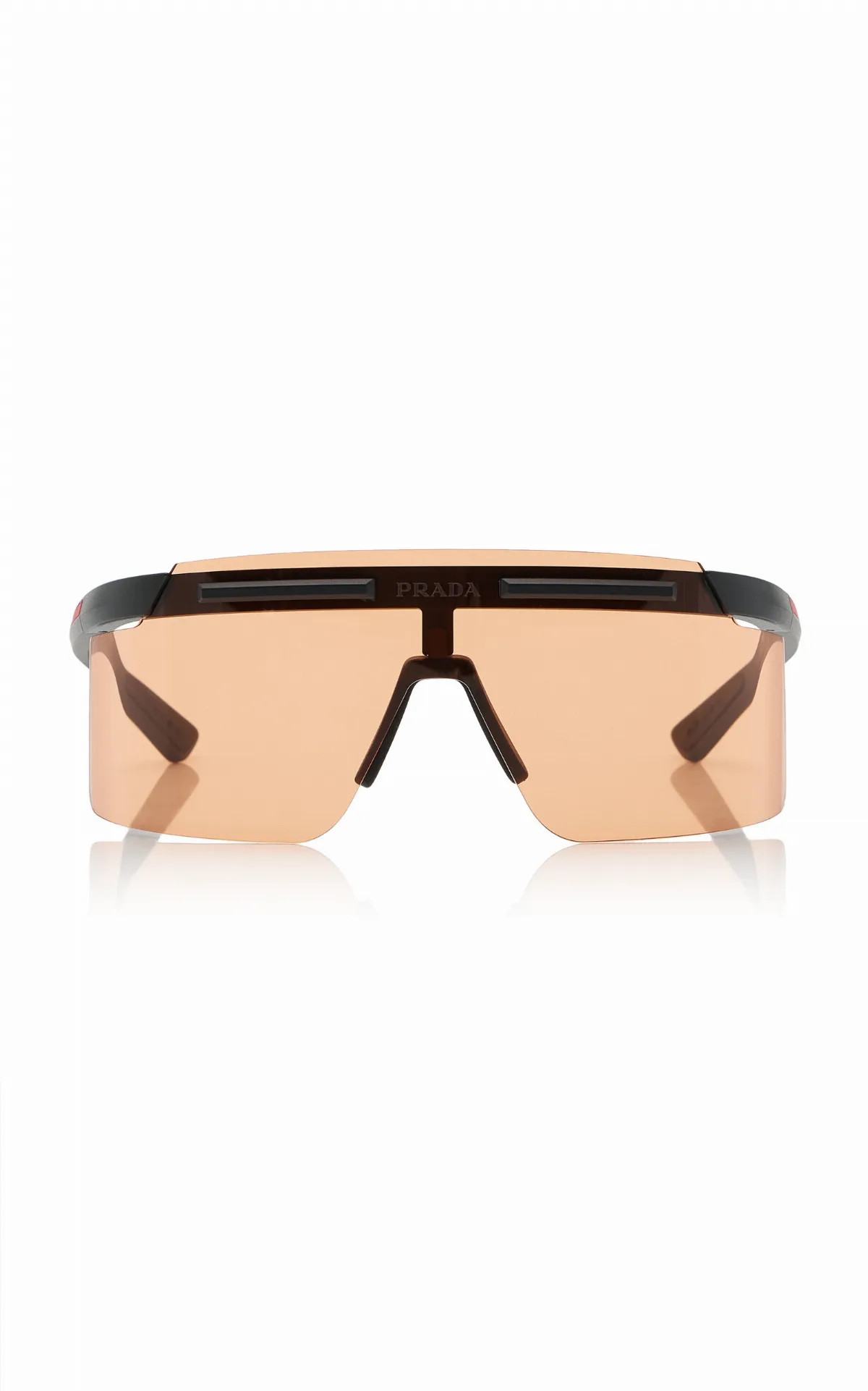 Mask-Frame Acetate Sunglasses by Prada Linea Rossa