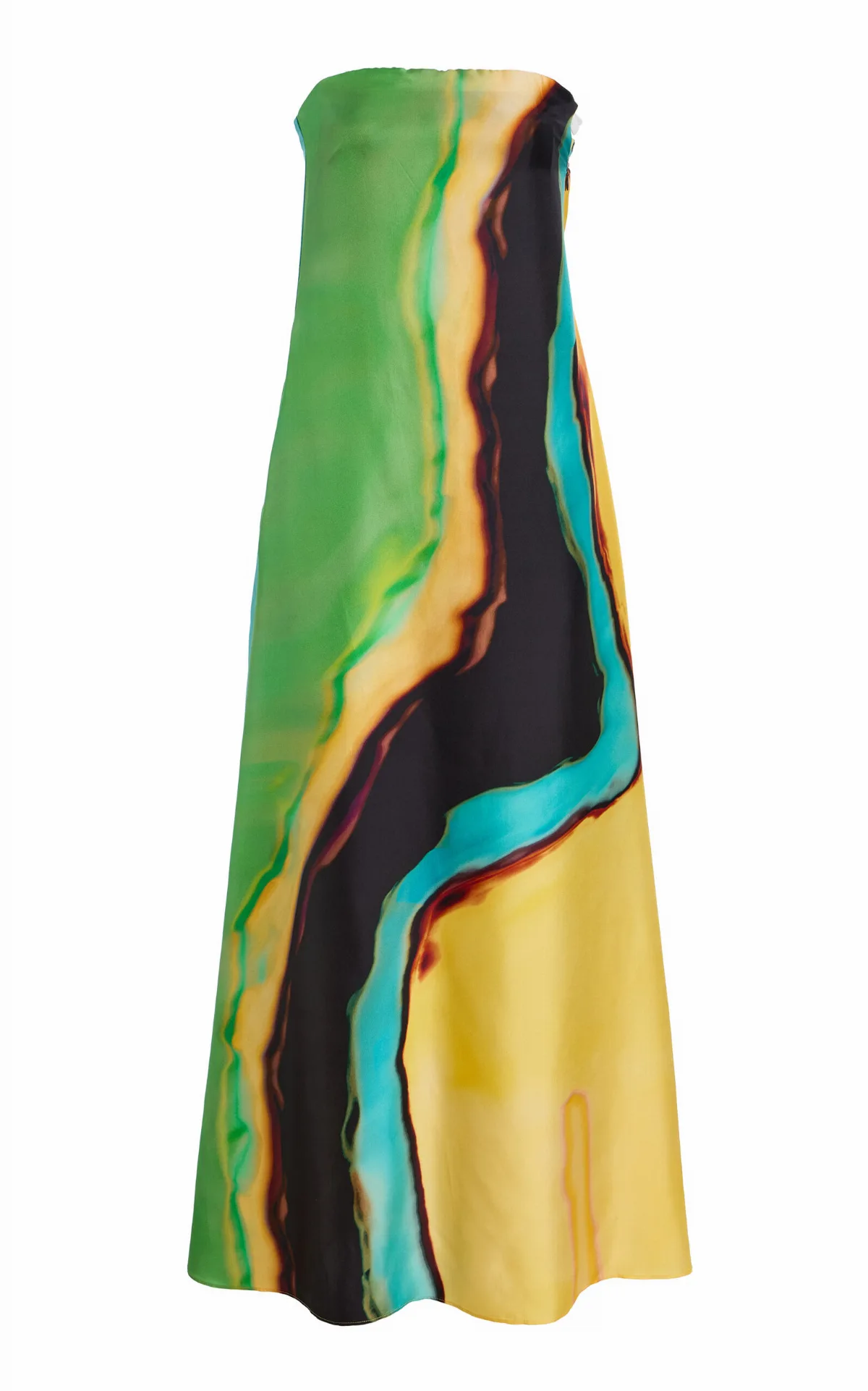 Aura Strapless Silk Midi Dress by Christopher Esber