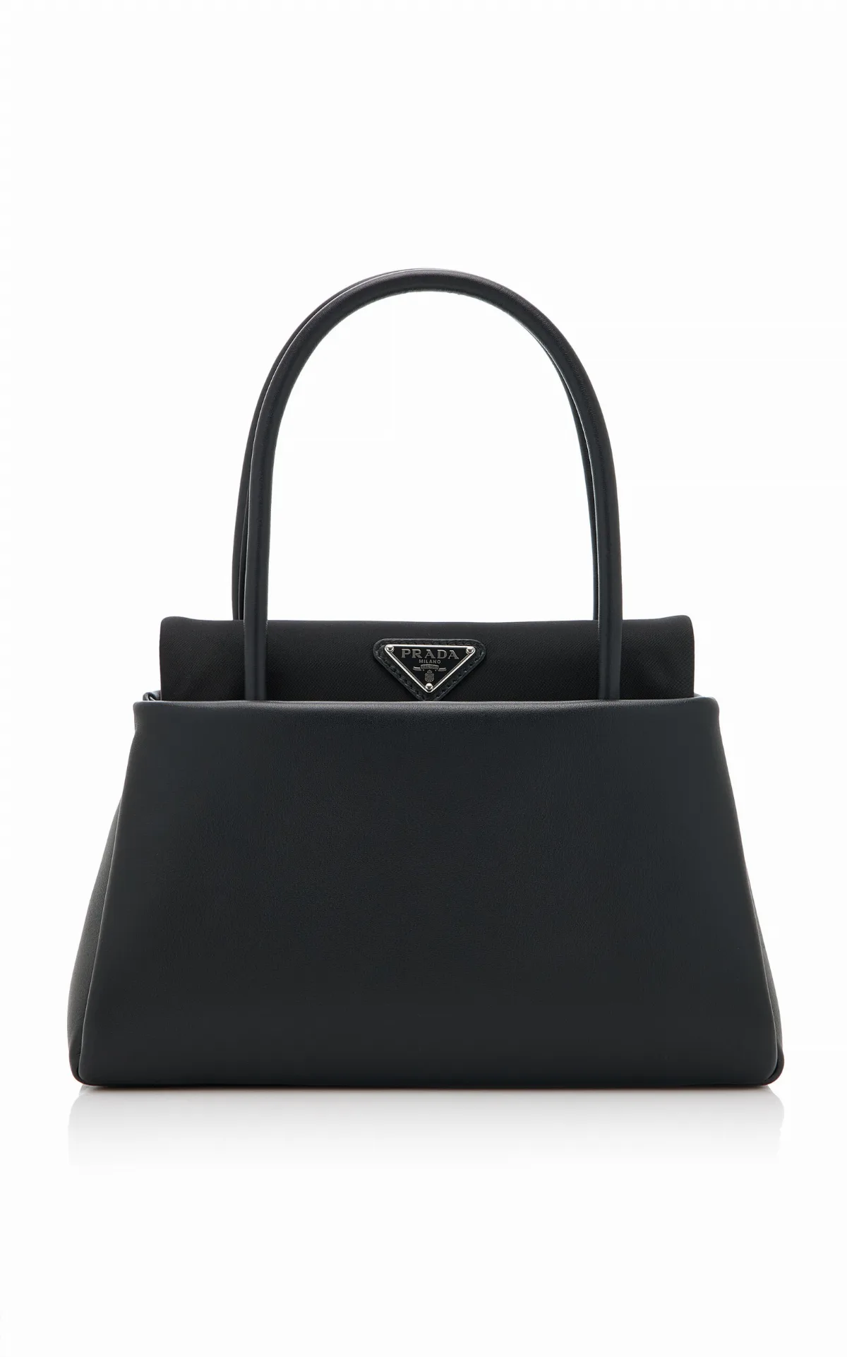 Passage Nylon-Trimmed Leather Bag by Prada