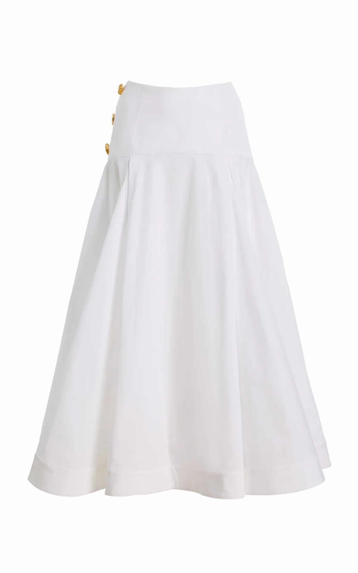 Tallulah Ruffled Cotton Midi Skirt by FRANÇOISE